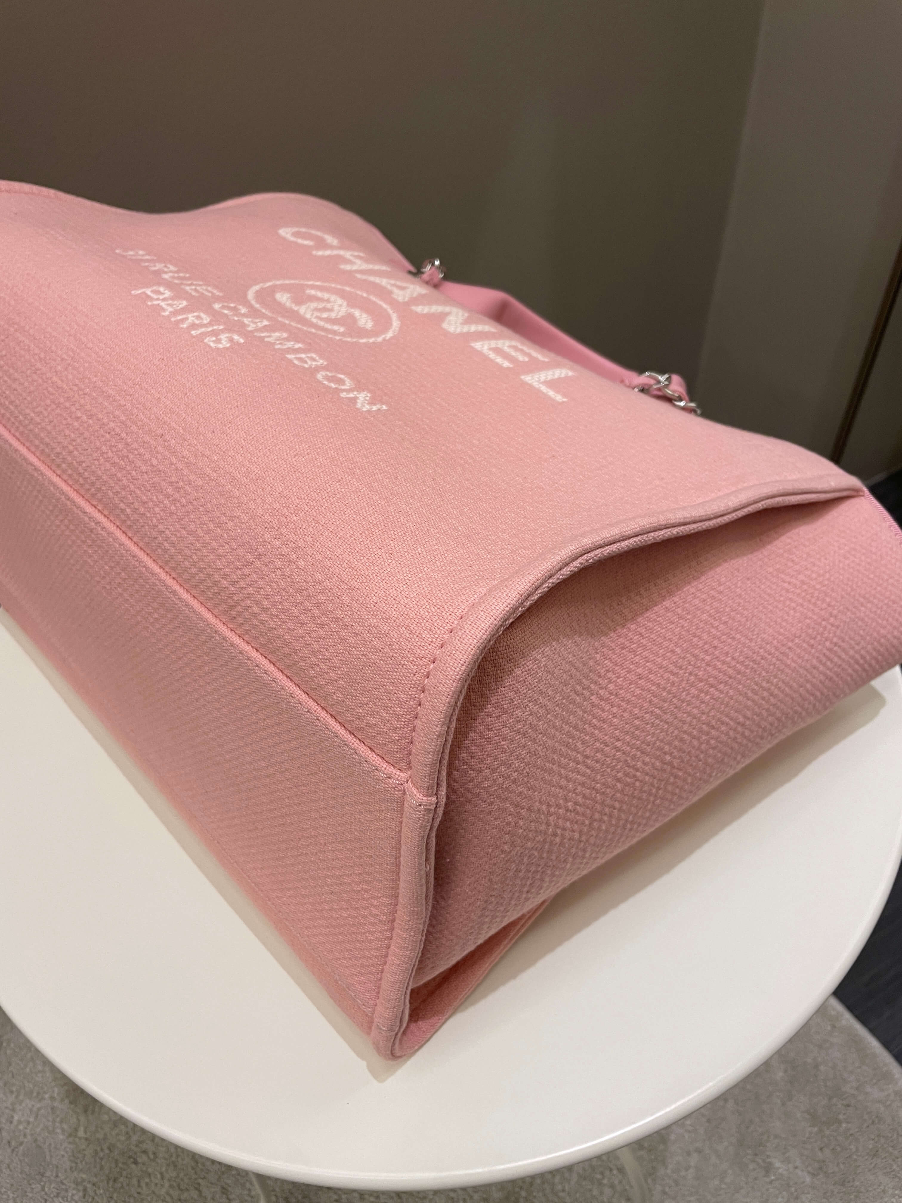 Chanel Deauville Shopper Tote Pink