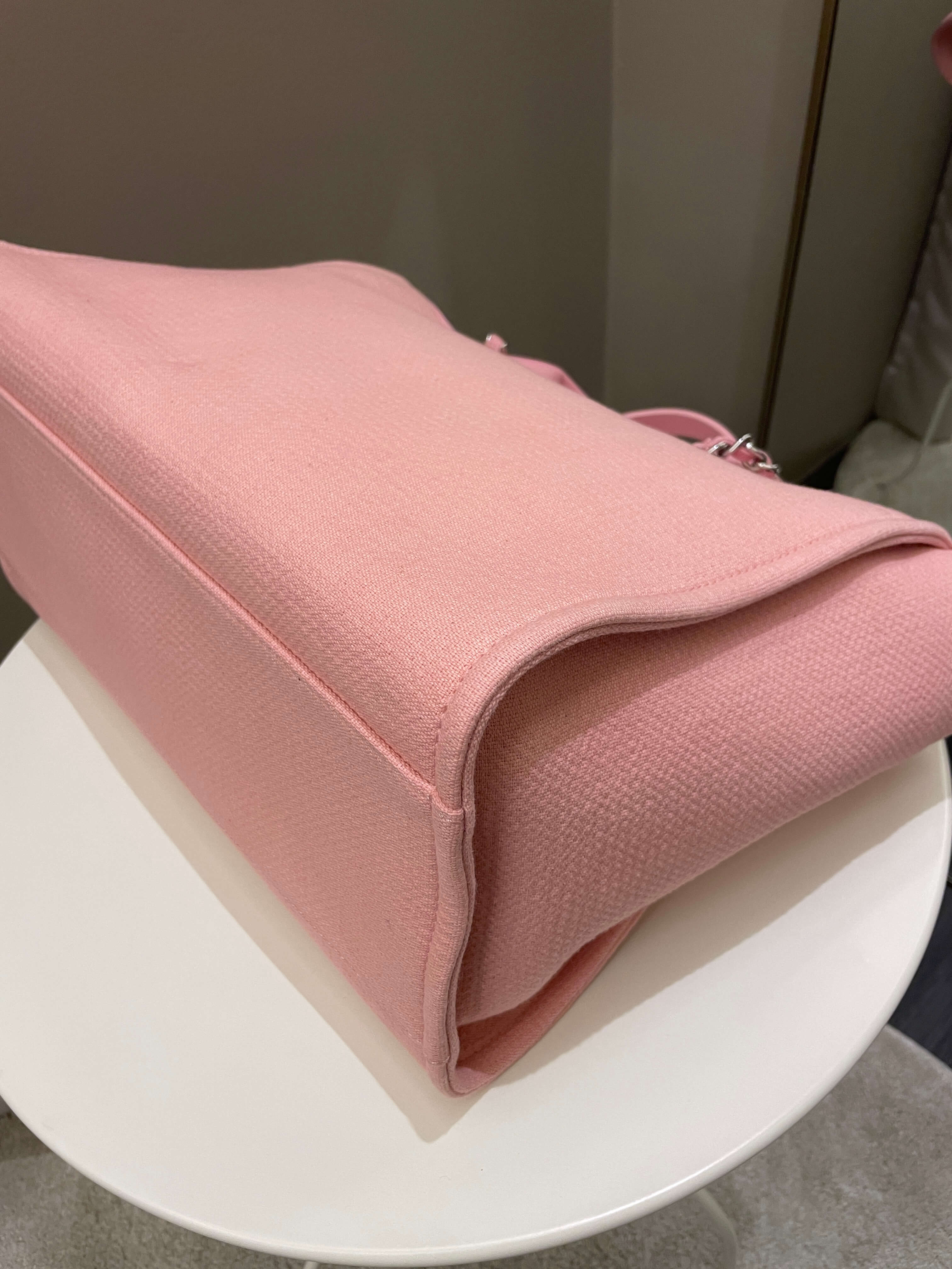Chanel Deauville Shopper Tote Pink