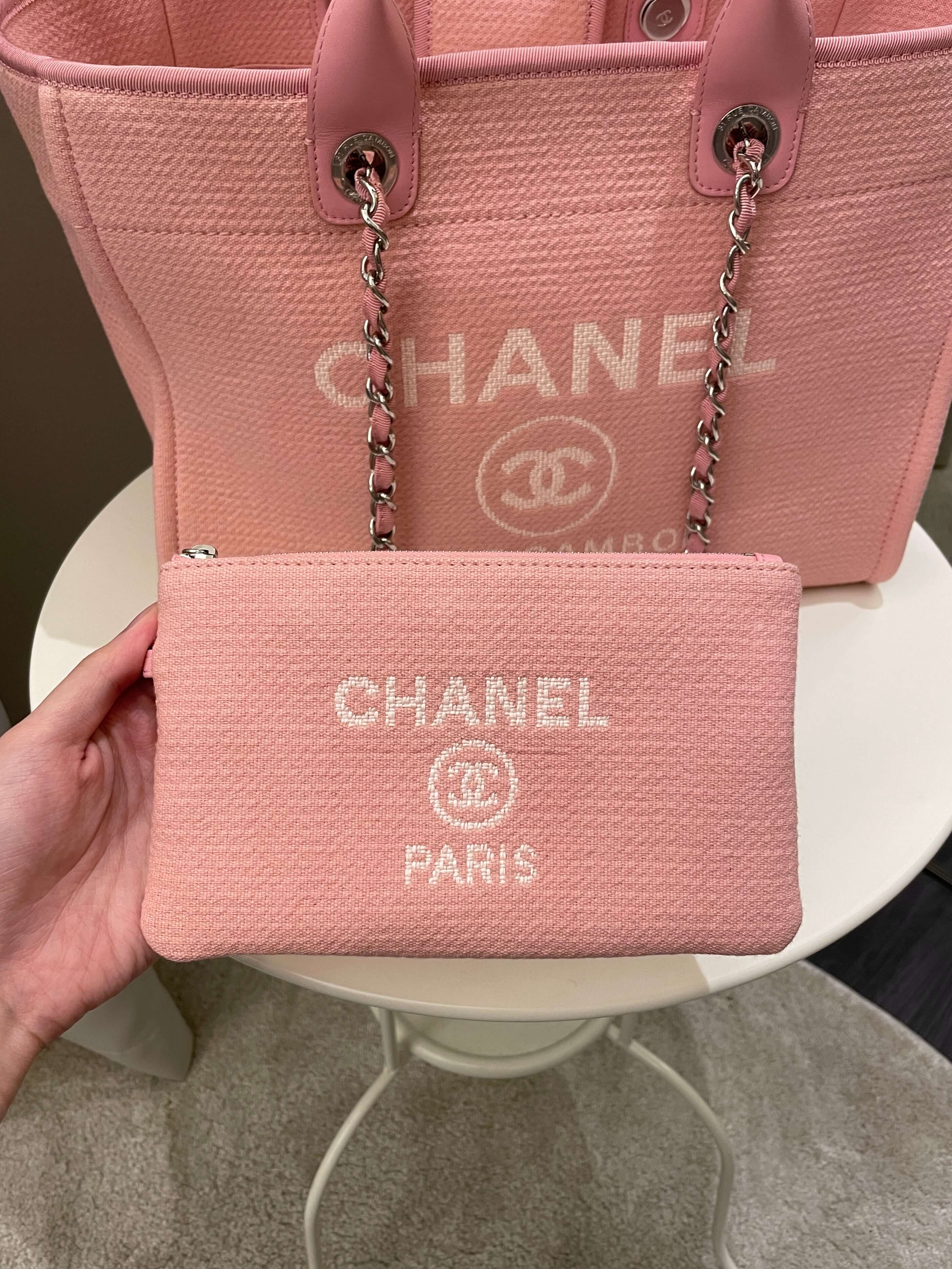 Chanel Deauville Shopper Tote Pink