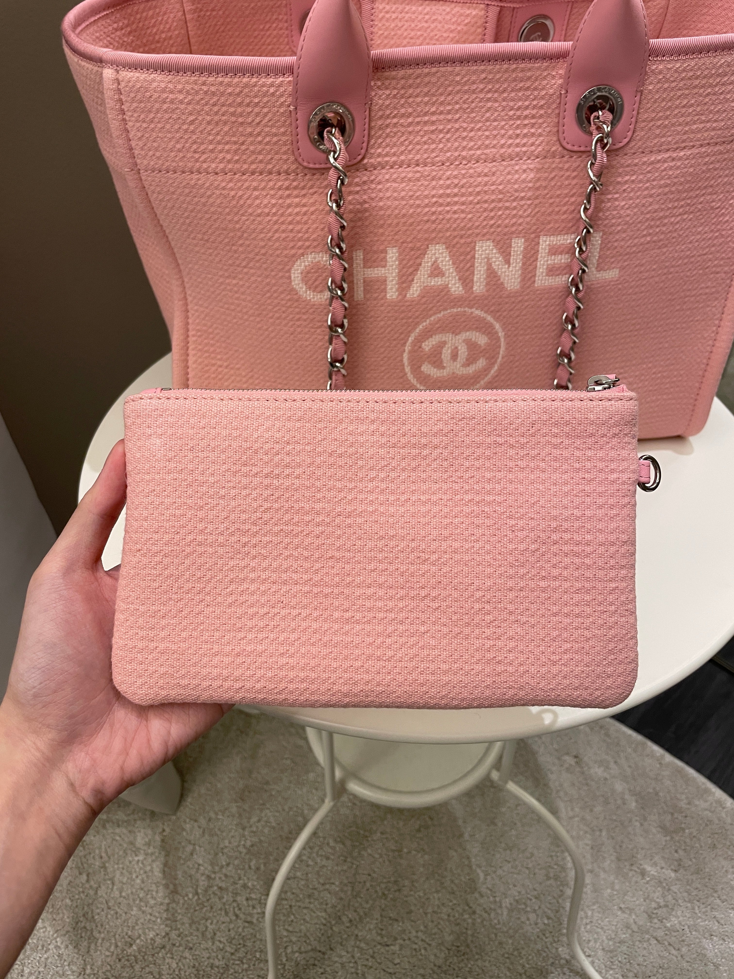 Chanel Deauville Shopper Tote Pink