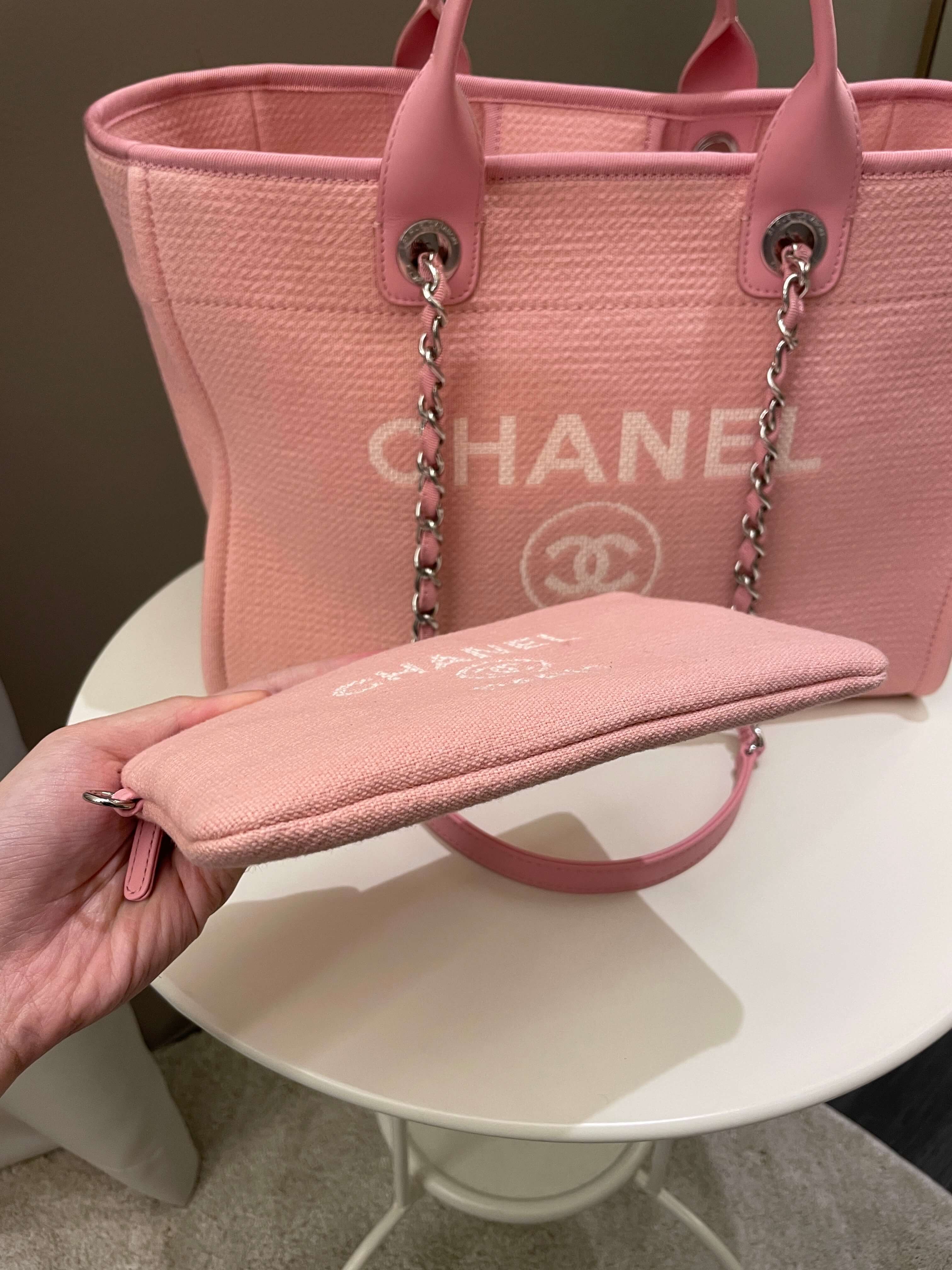 Chanel Deauville Shopper Tote Pink