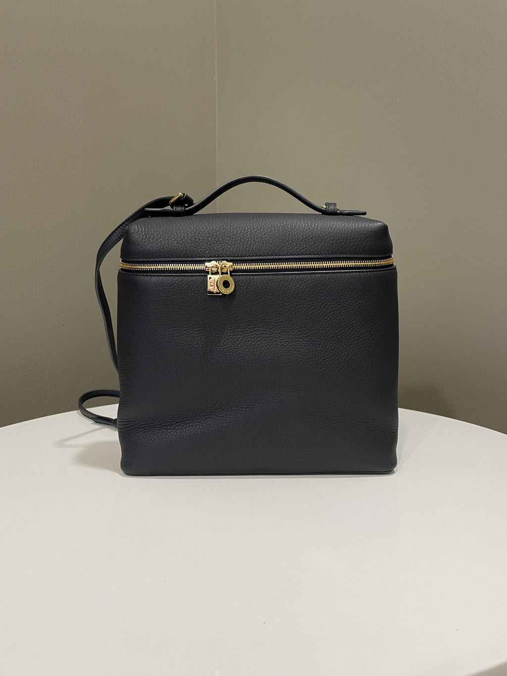 Loro Piana Extra Pocket Backpack Midnight Grainy Calfskin