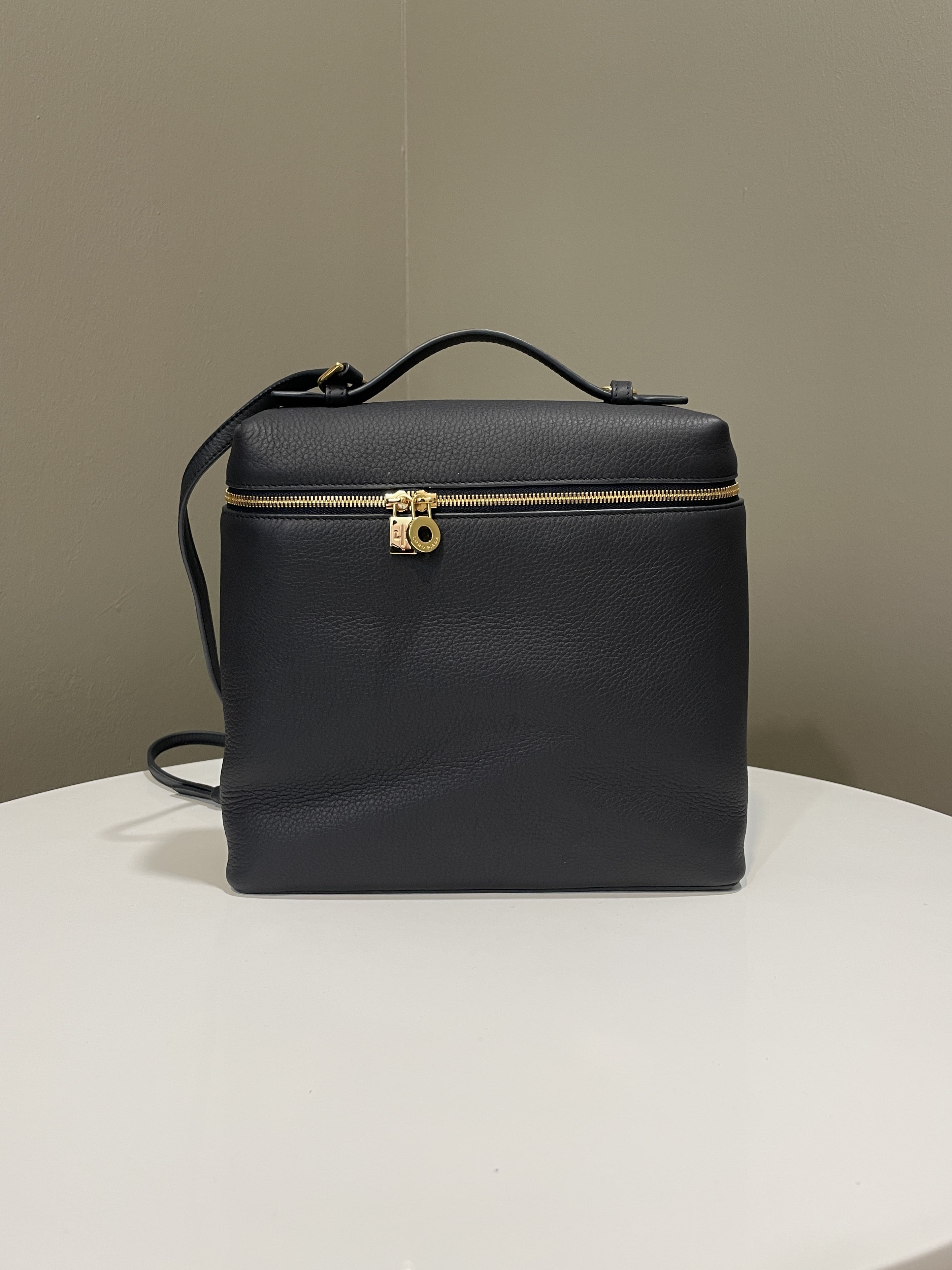 Loro Piana Extra Pocket Backpack Midnight Grainy Calfskin