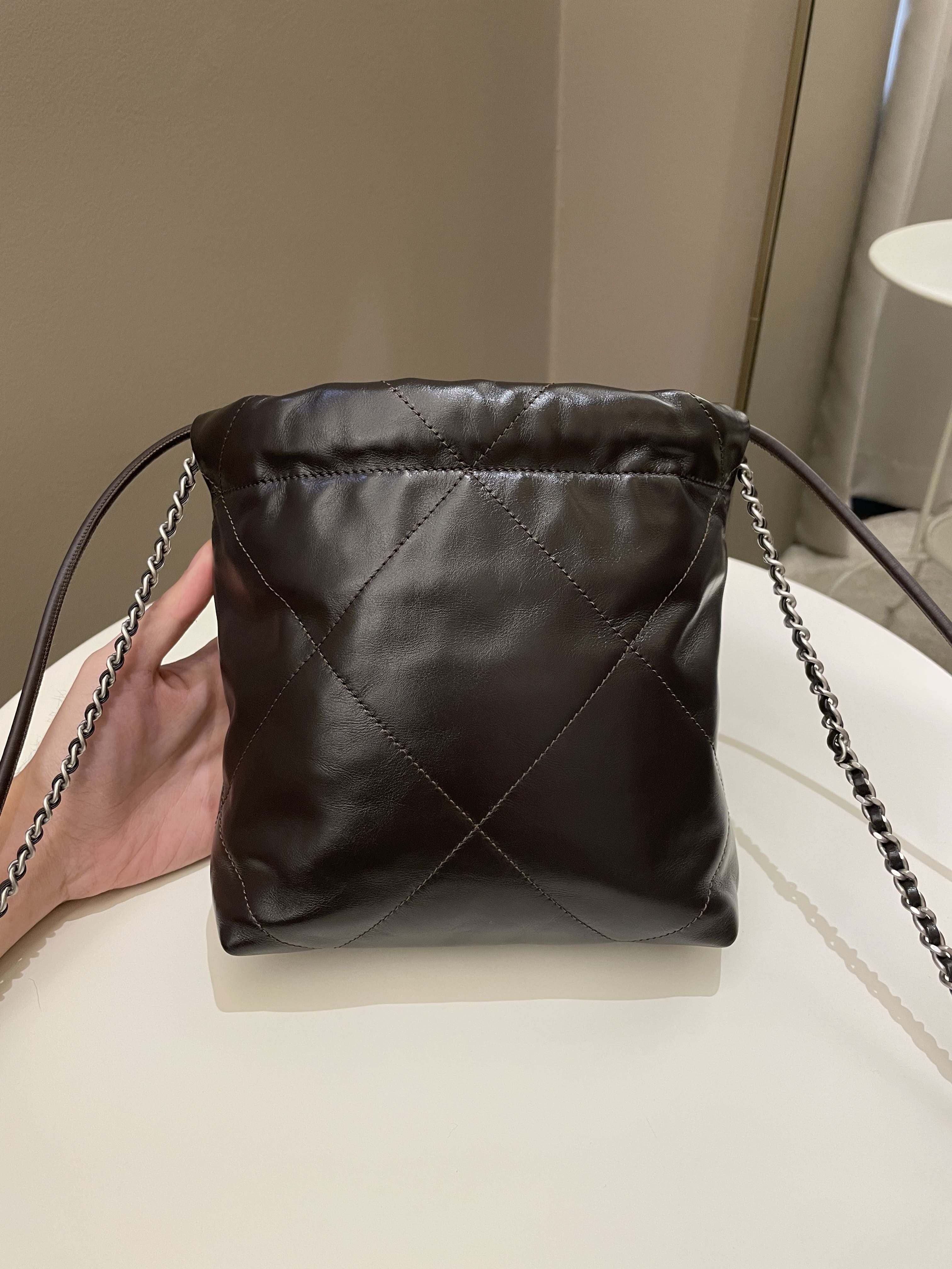 Chanel 22 Mini Dark Ebene Calfskin