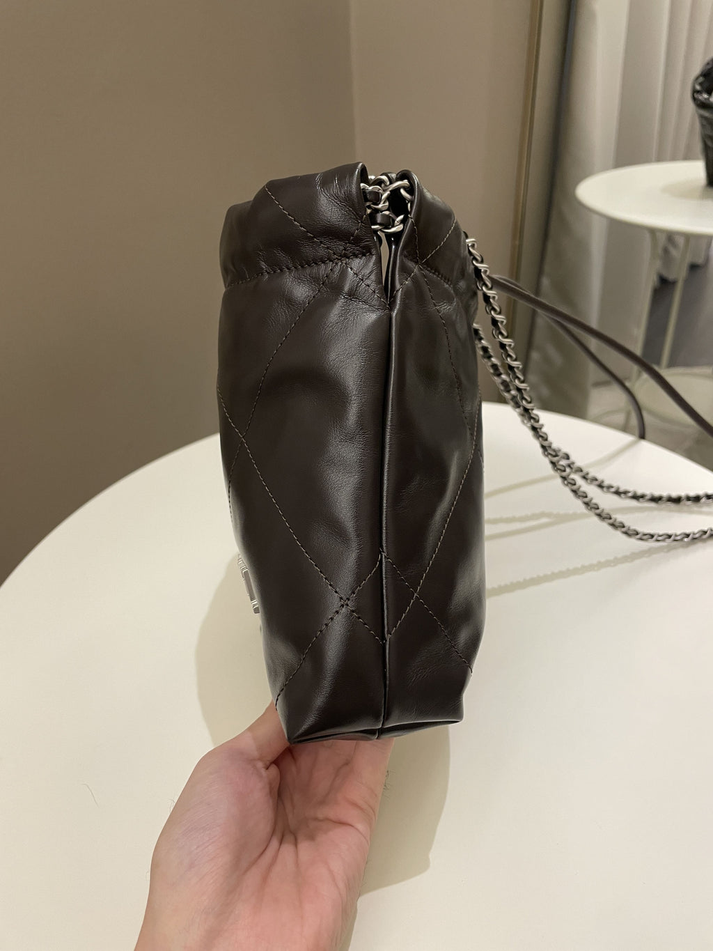 Chanel 22 Mini Dark Ebene Calfskin