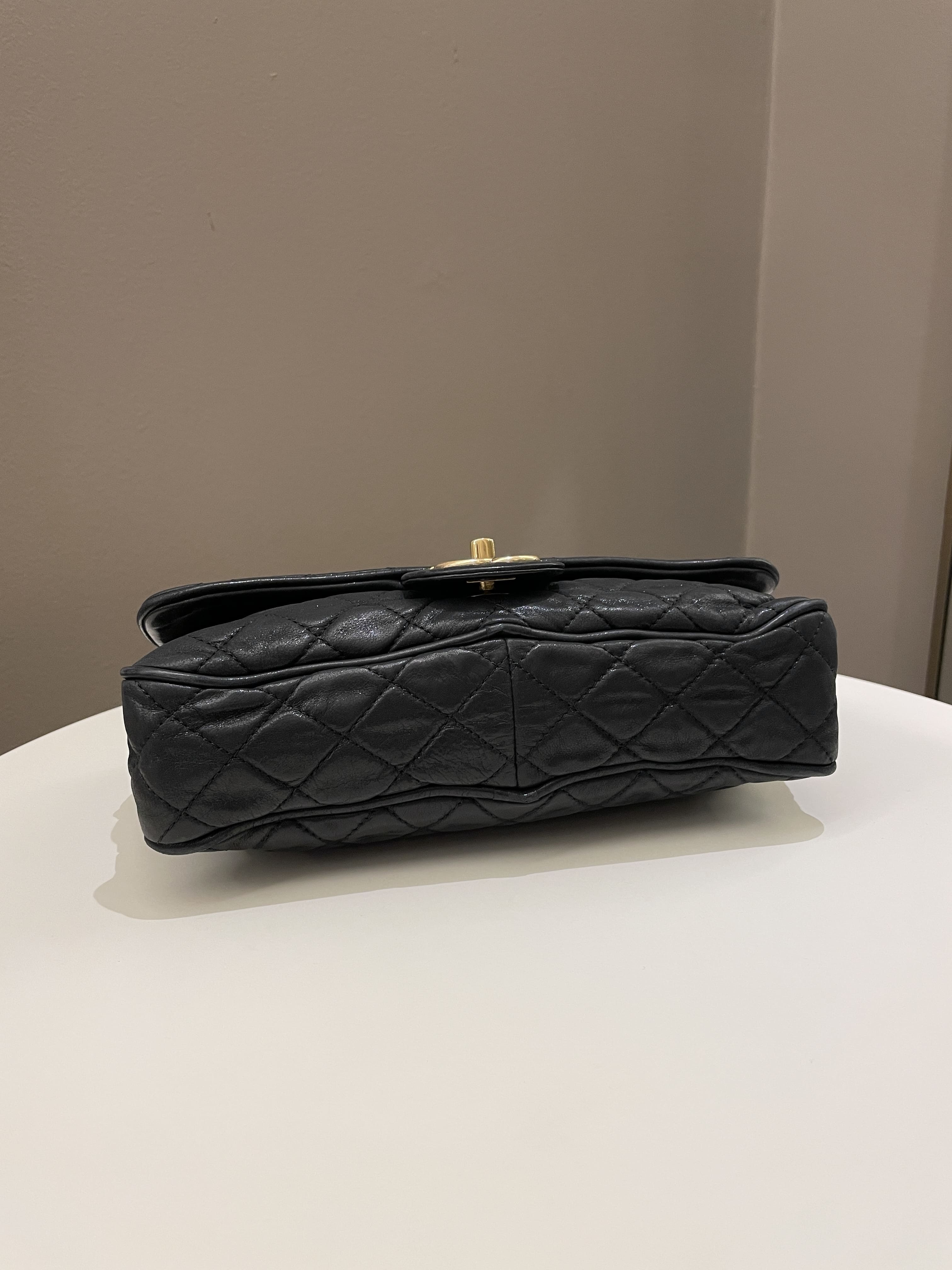 Chanel Shiva Easy Flap Black Iridescent Leather