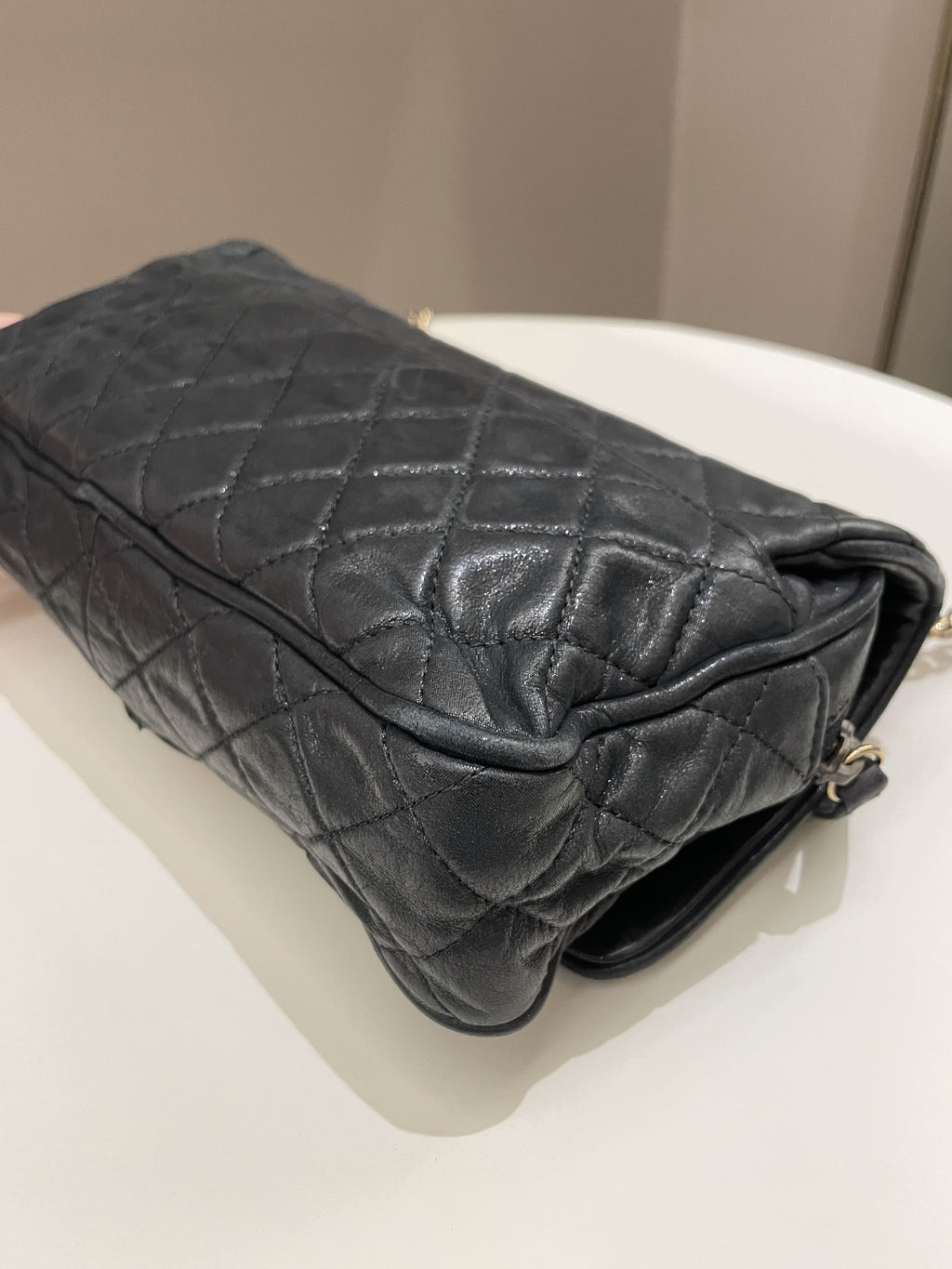 Chanel Shiva Easy Flap Black Iridescent Leather