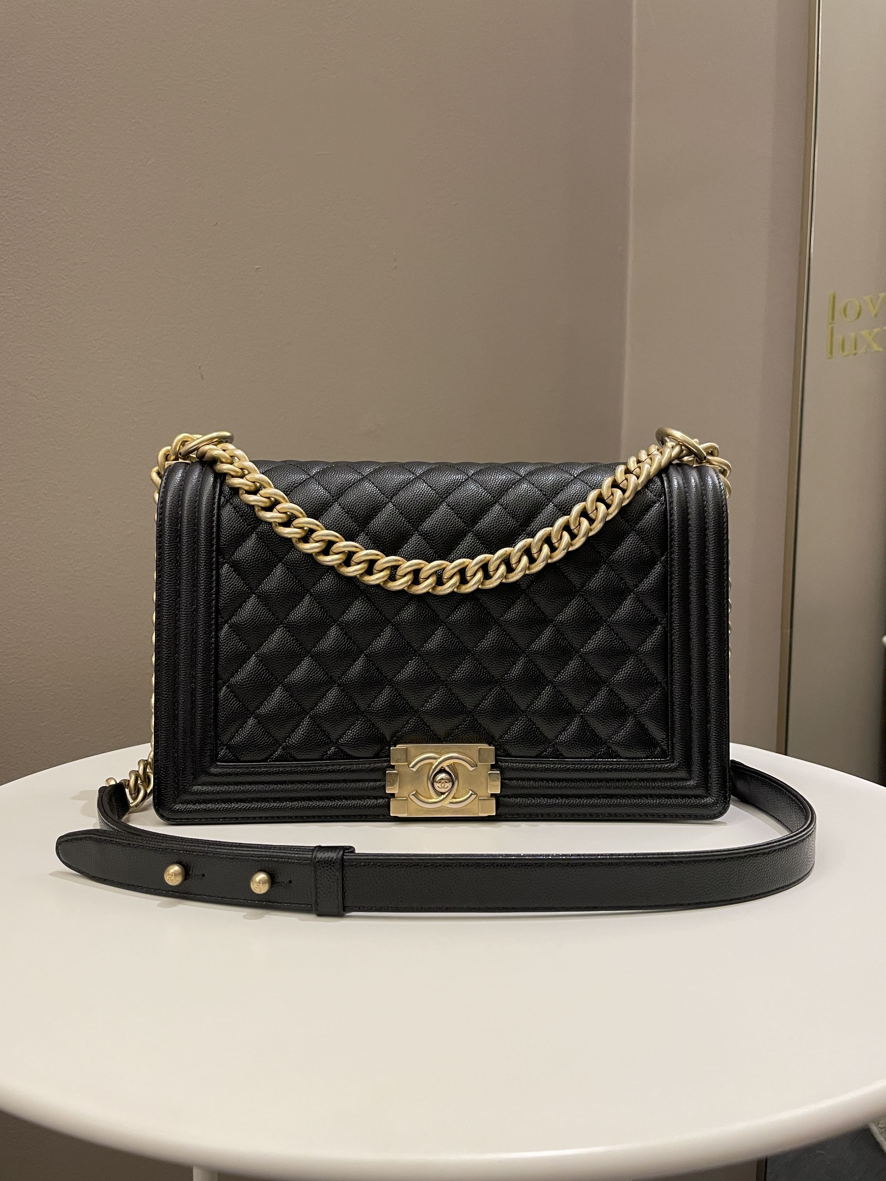 Chanel Quilted New Medium Boy Black Caviar