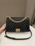 Chanel Quilted New Medium Boy Black Caviar