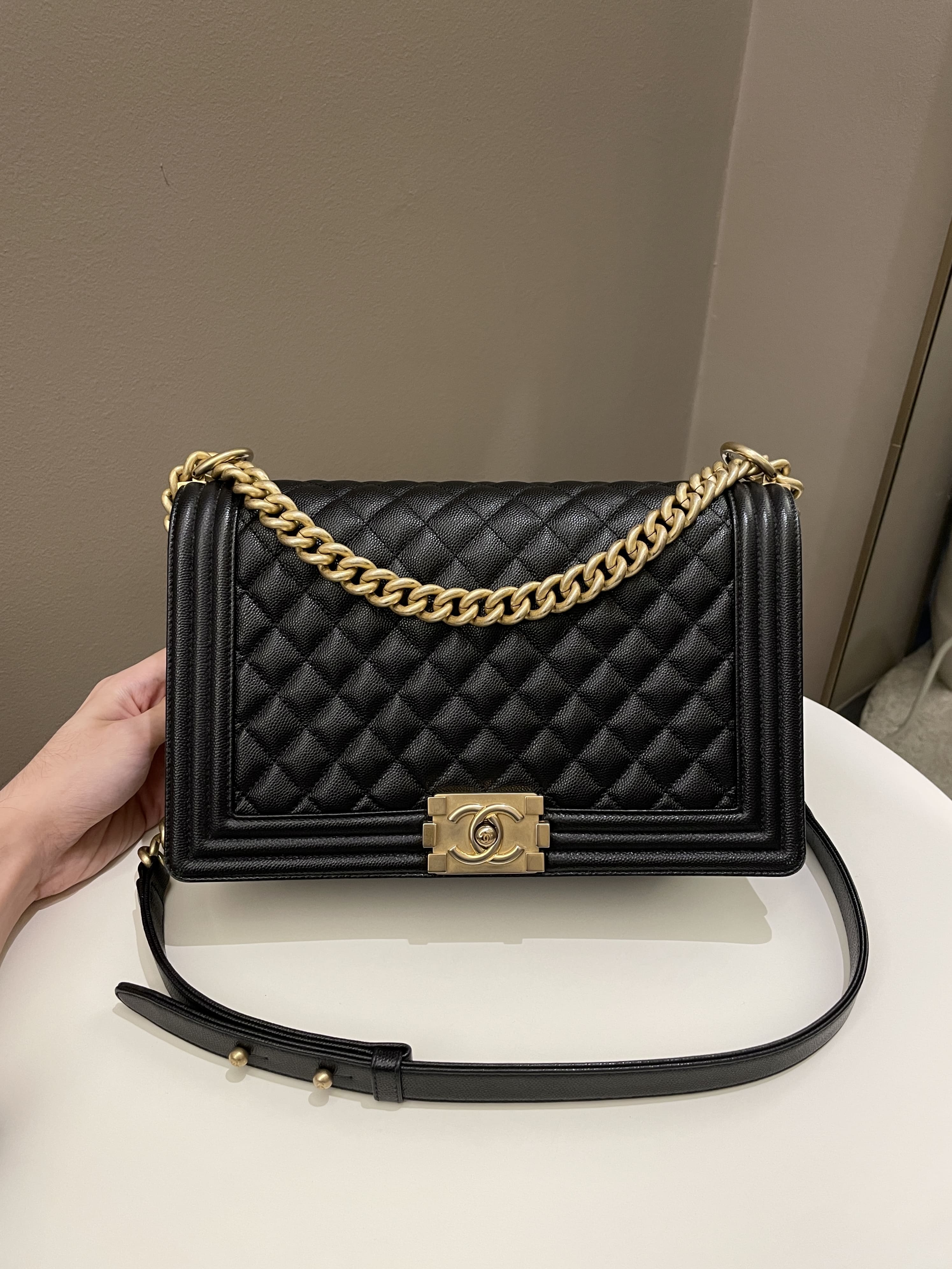 Chanel Quilted New Medium Boy Black Caviar