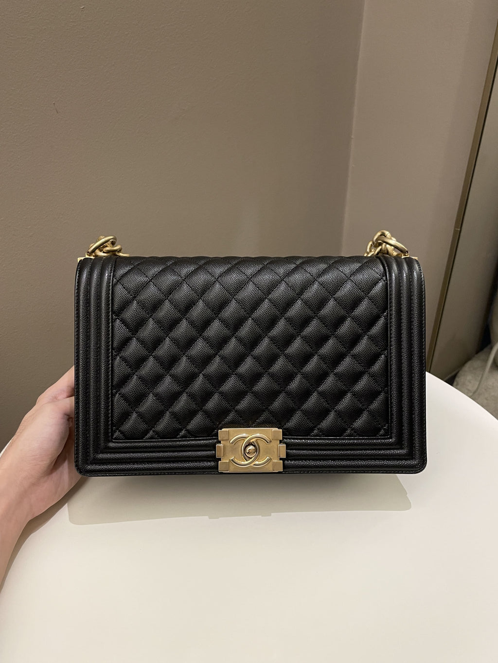 Chanel Quilted New Medium Boy Black Caviar