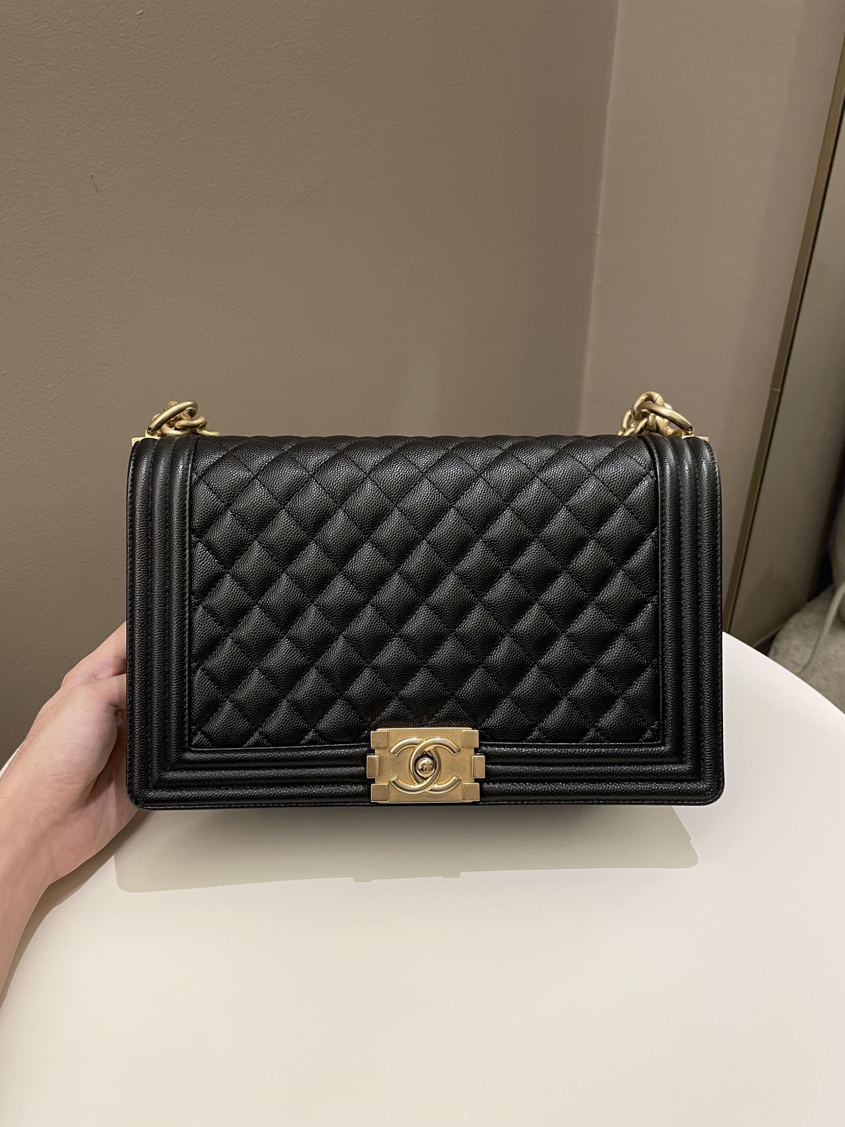 Chanel Quilted New Medium Boy Black Caviar