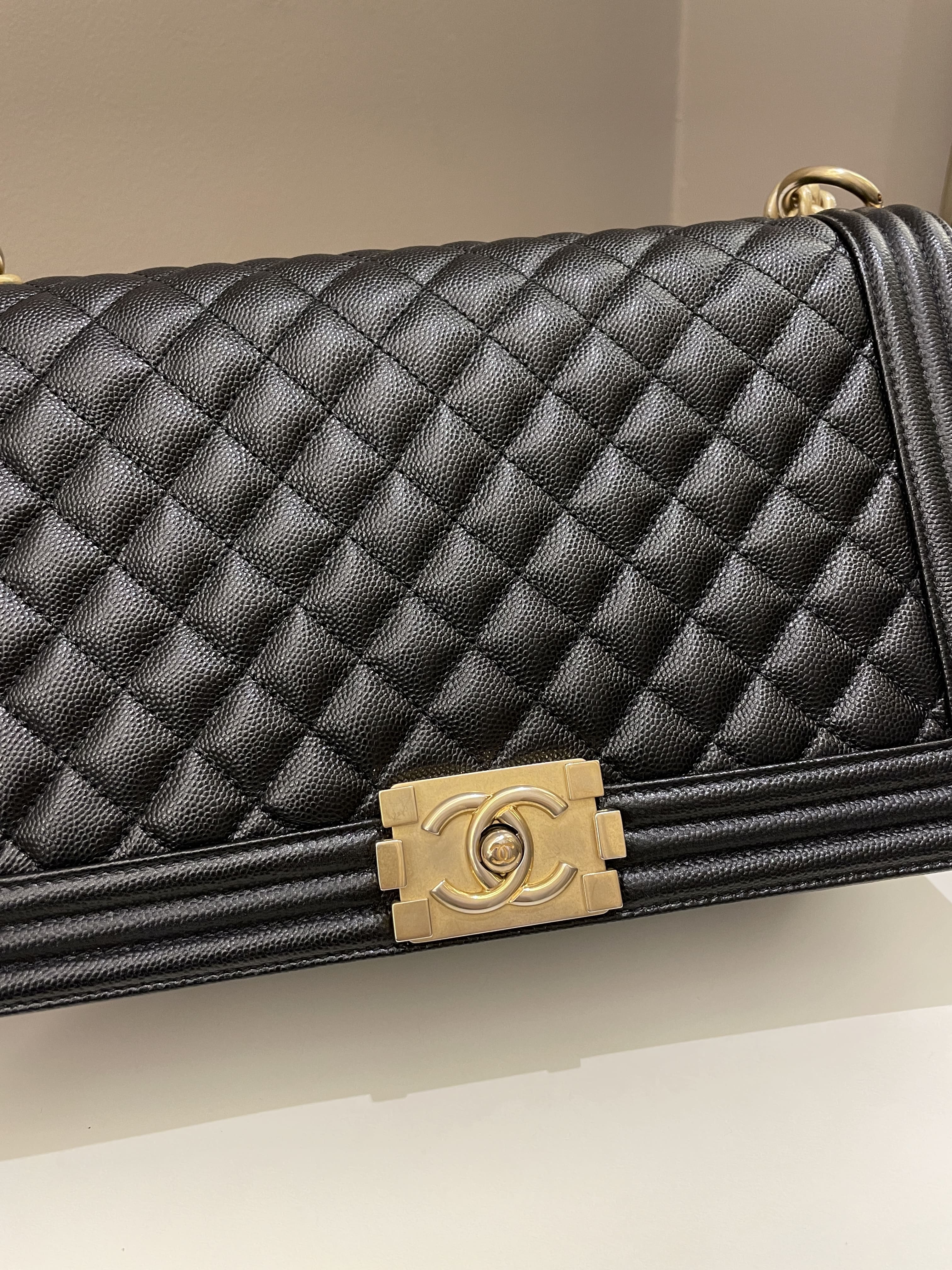 Chanel Quilted New Medium Boy Black Caviar