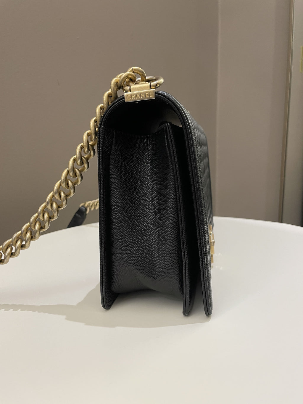 Chanel Quilted New Medium Boy Black Caviar