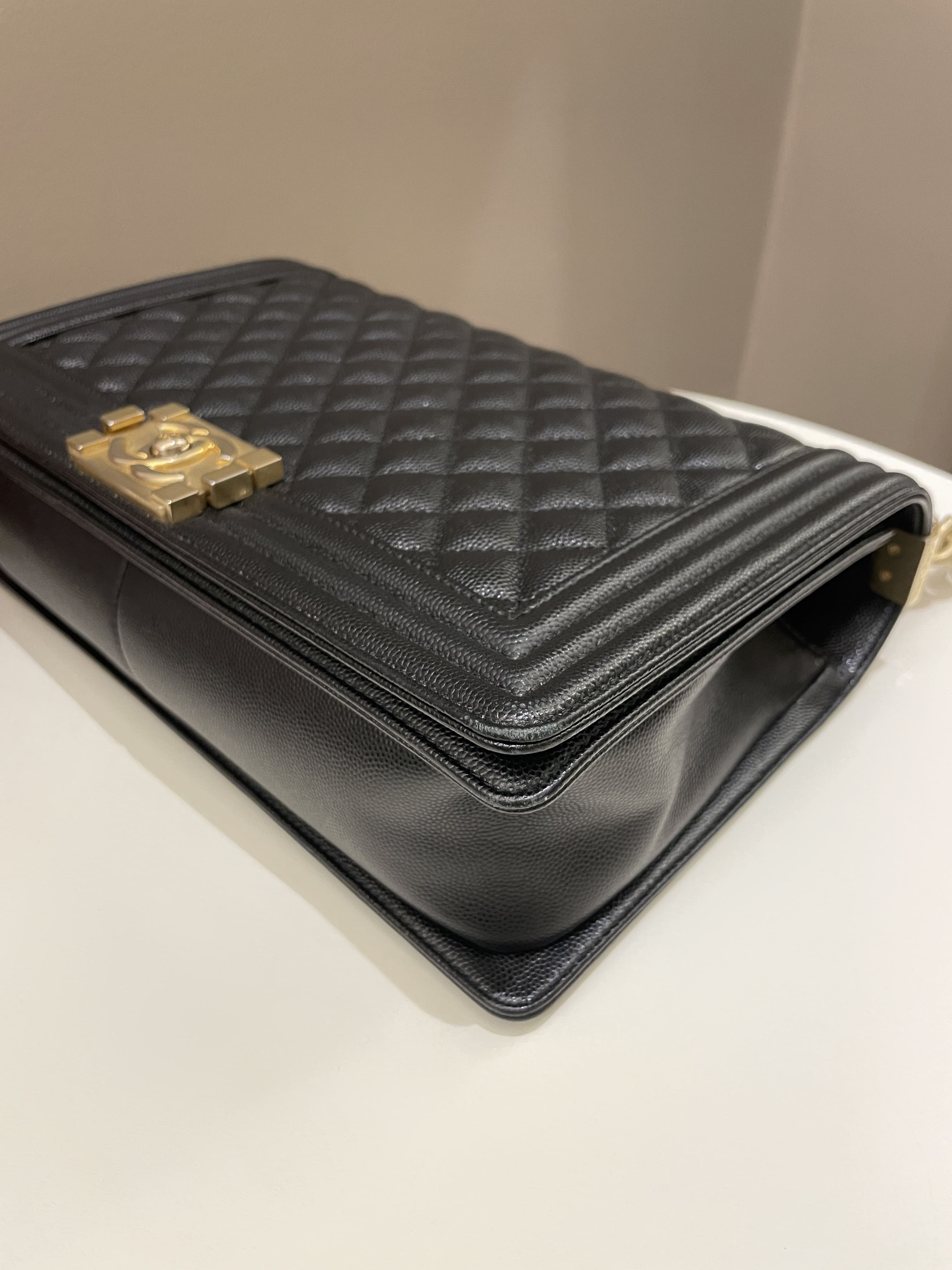 Chanel Quilted New Medium Boy Black Caviar