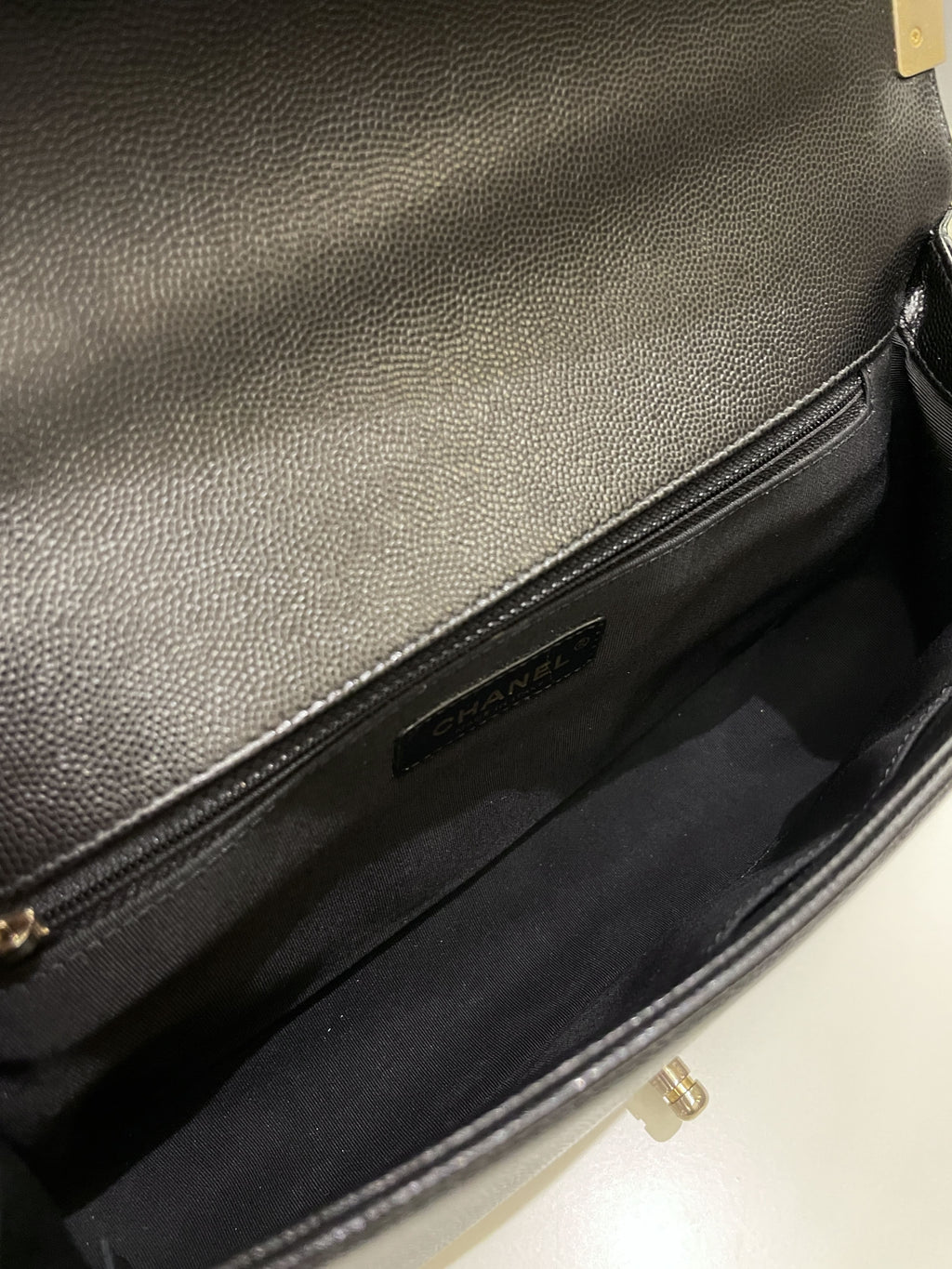 Chanel Quilted New Medium Boy Black Caviar
