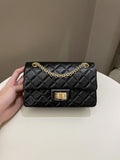 Chanel 2.55 Quilted Mini Reissue Black Aged Calfskin