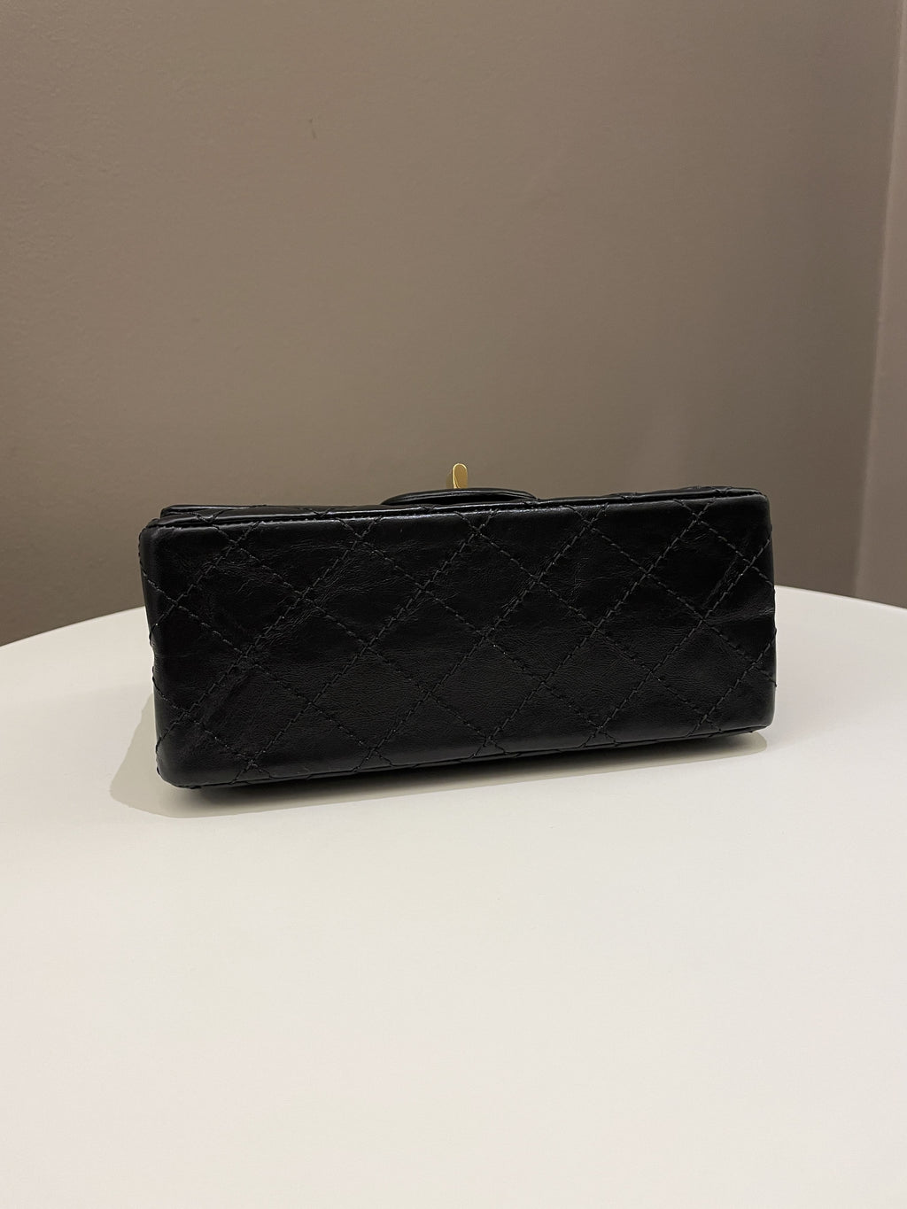 Chanel 2.55 Quilted Mini Reissue Black Aged Calfskin