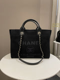 Chanel Deauville Shopper Tote Black