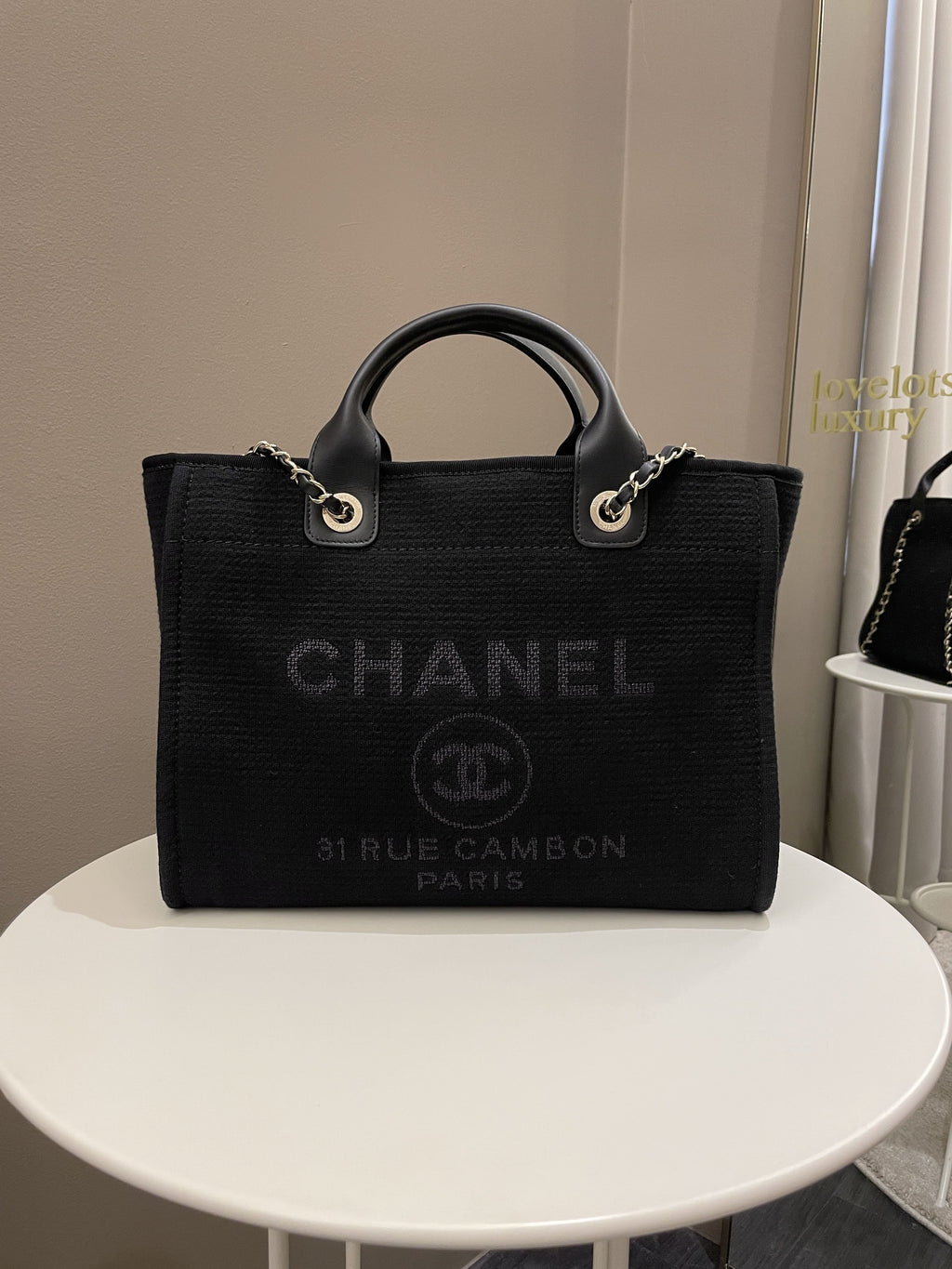 Chanel Deauville Shopper Tote Black
