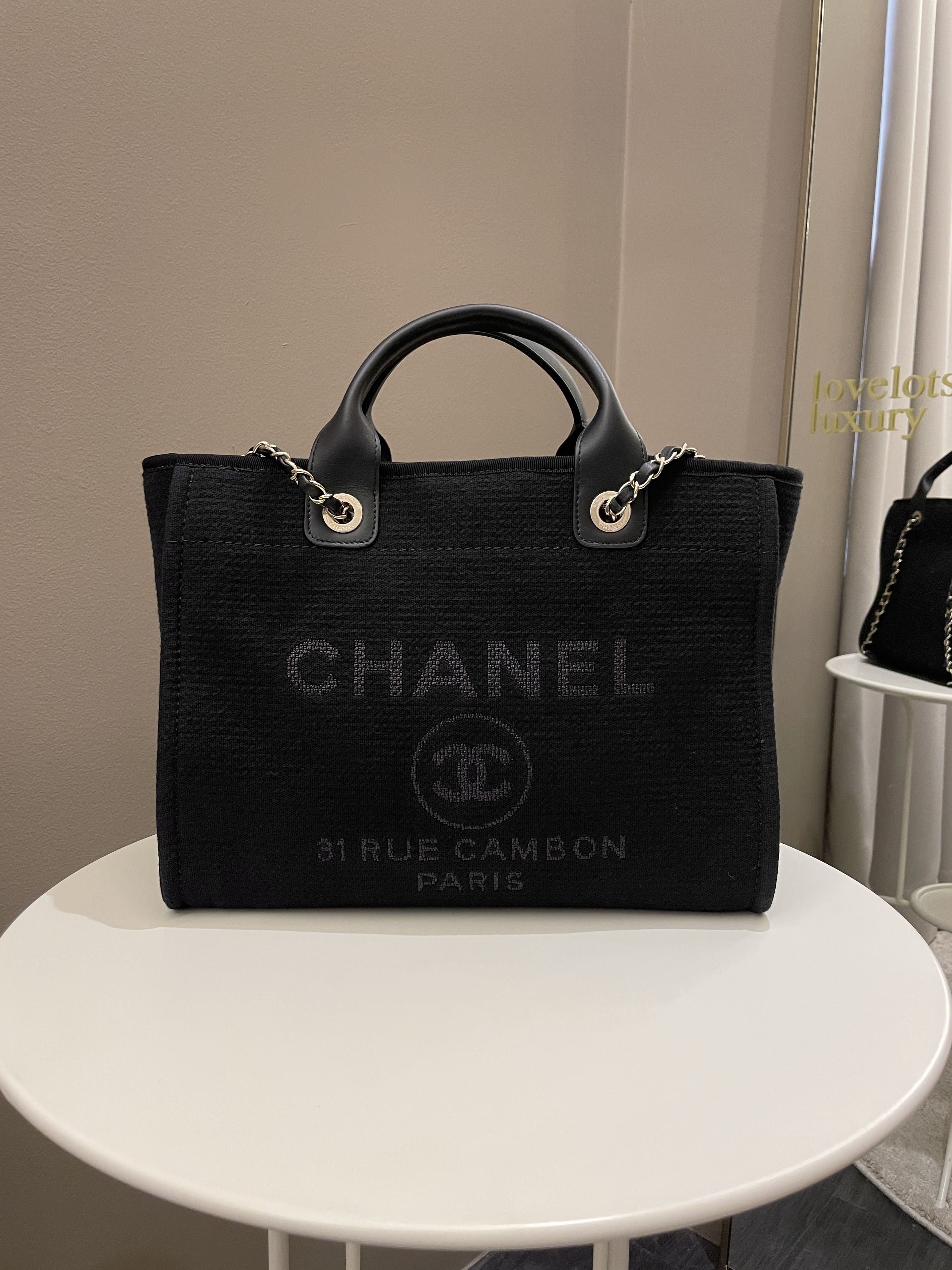 Chanel Deauville Shopper Tote Black