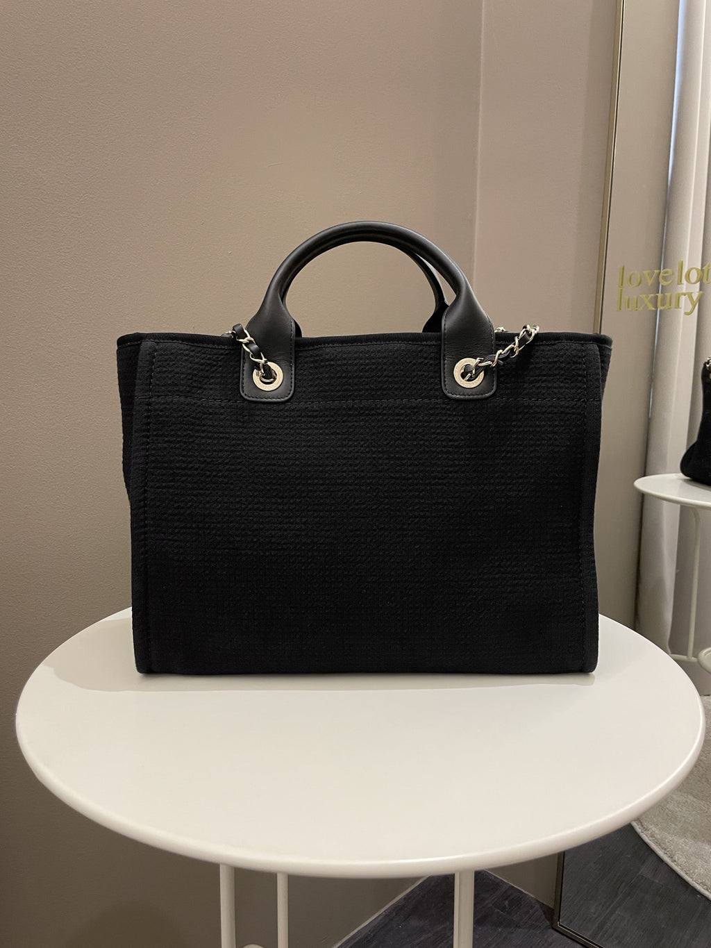 Chanel Deauville Shopper Tote Black