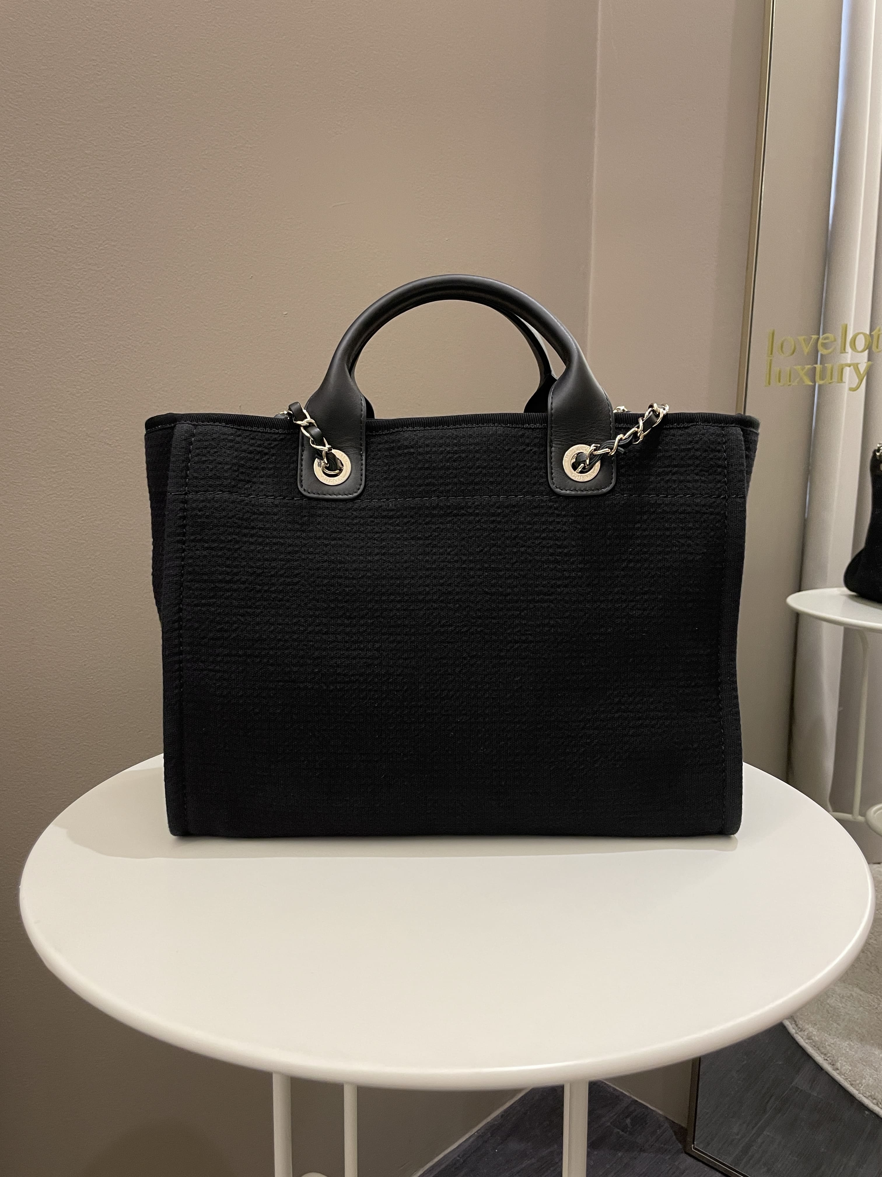 Chanel Deauville Shopper Tote Black