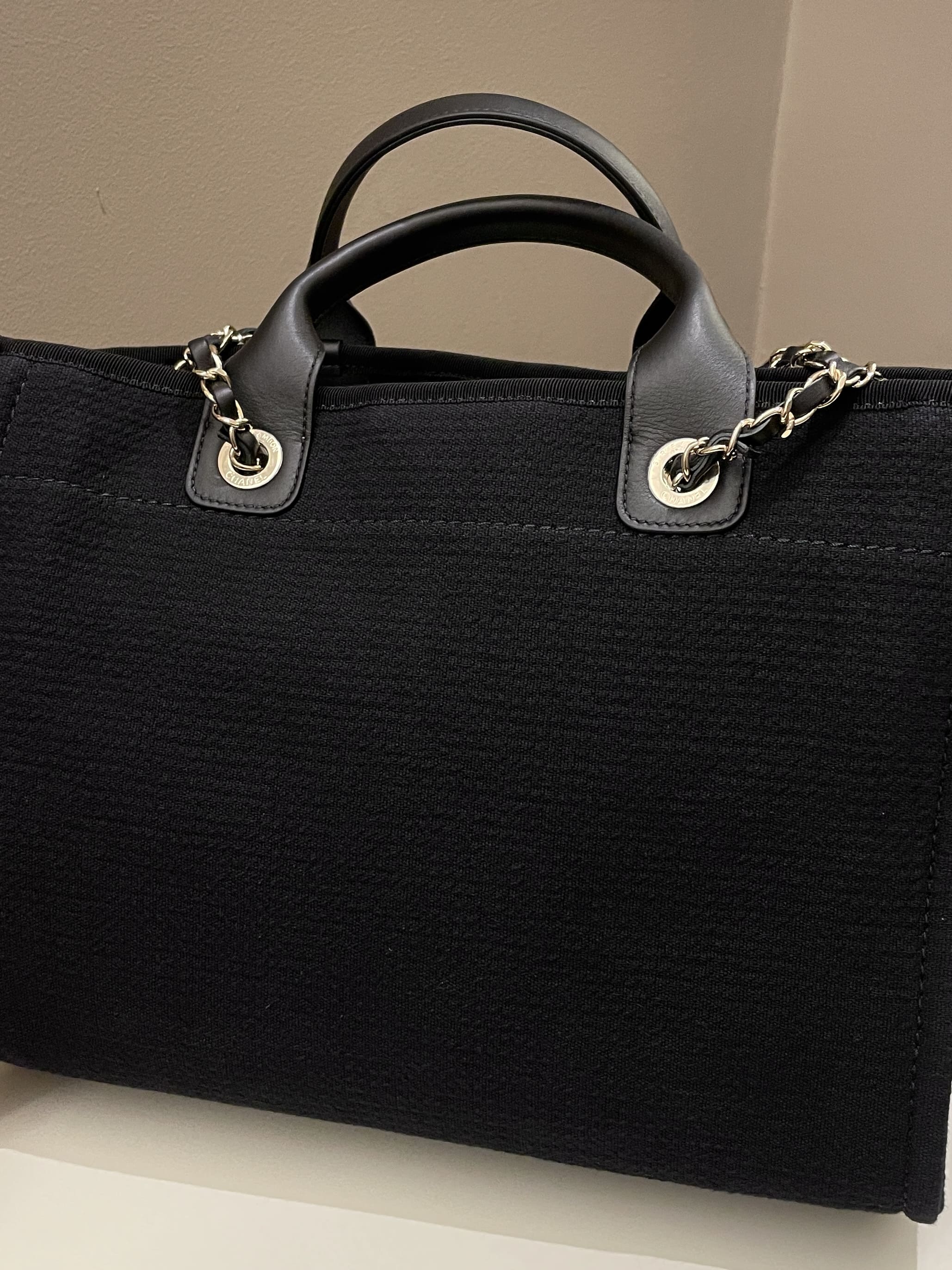 Chanel Deauville Shopper Tote Black