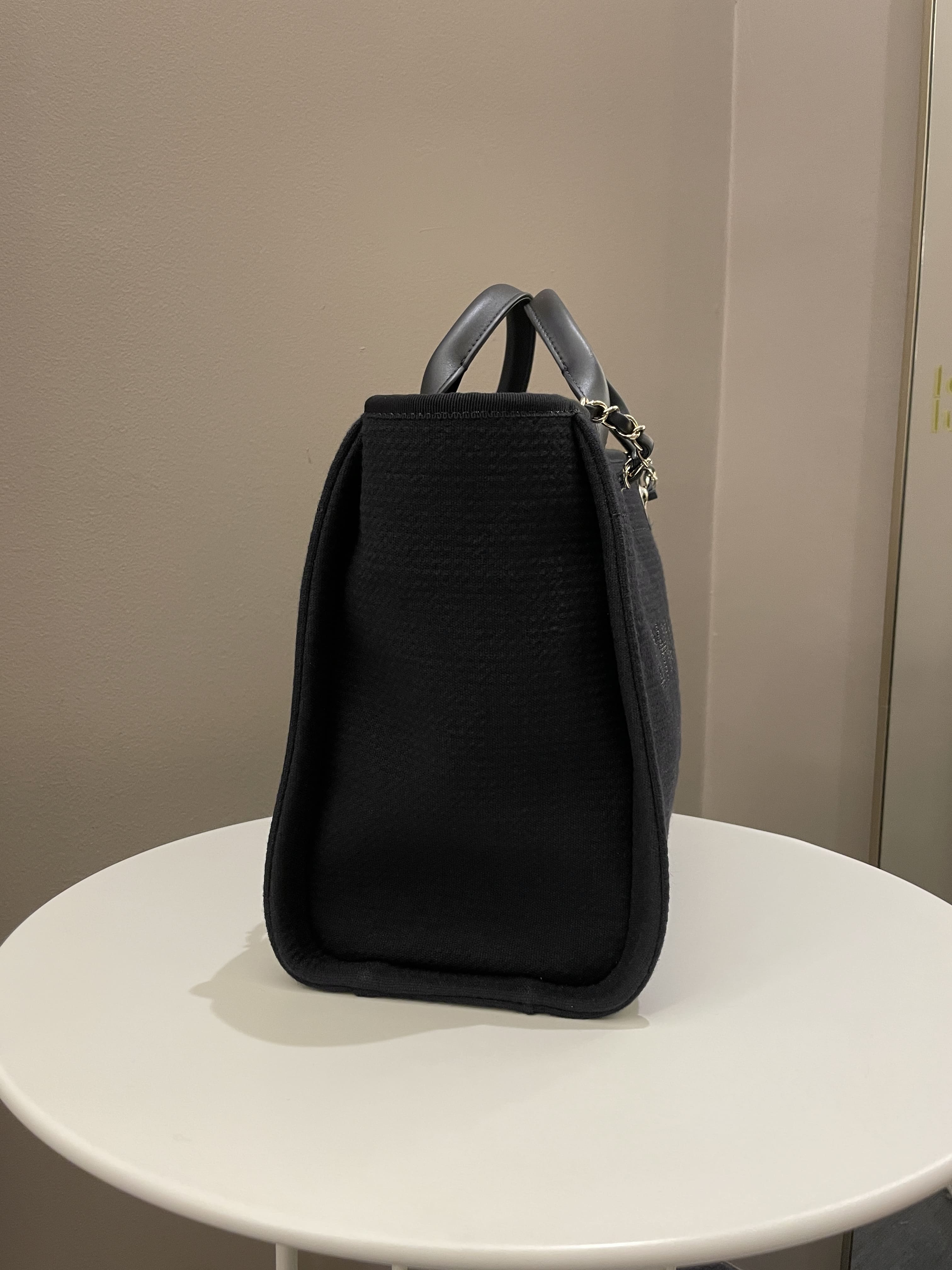 Chanel Deauville Shopper Tote Black