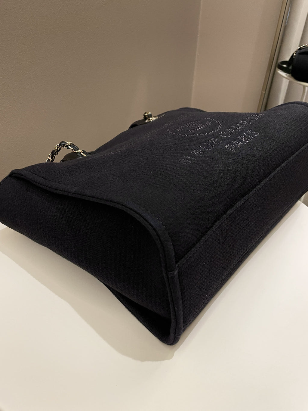 Chanel Deauville Shopper Tote Black