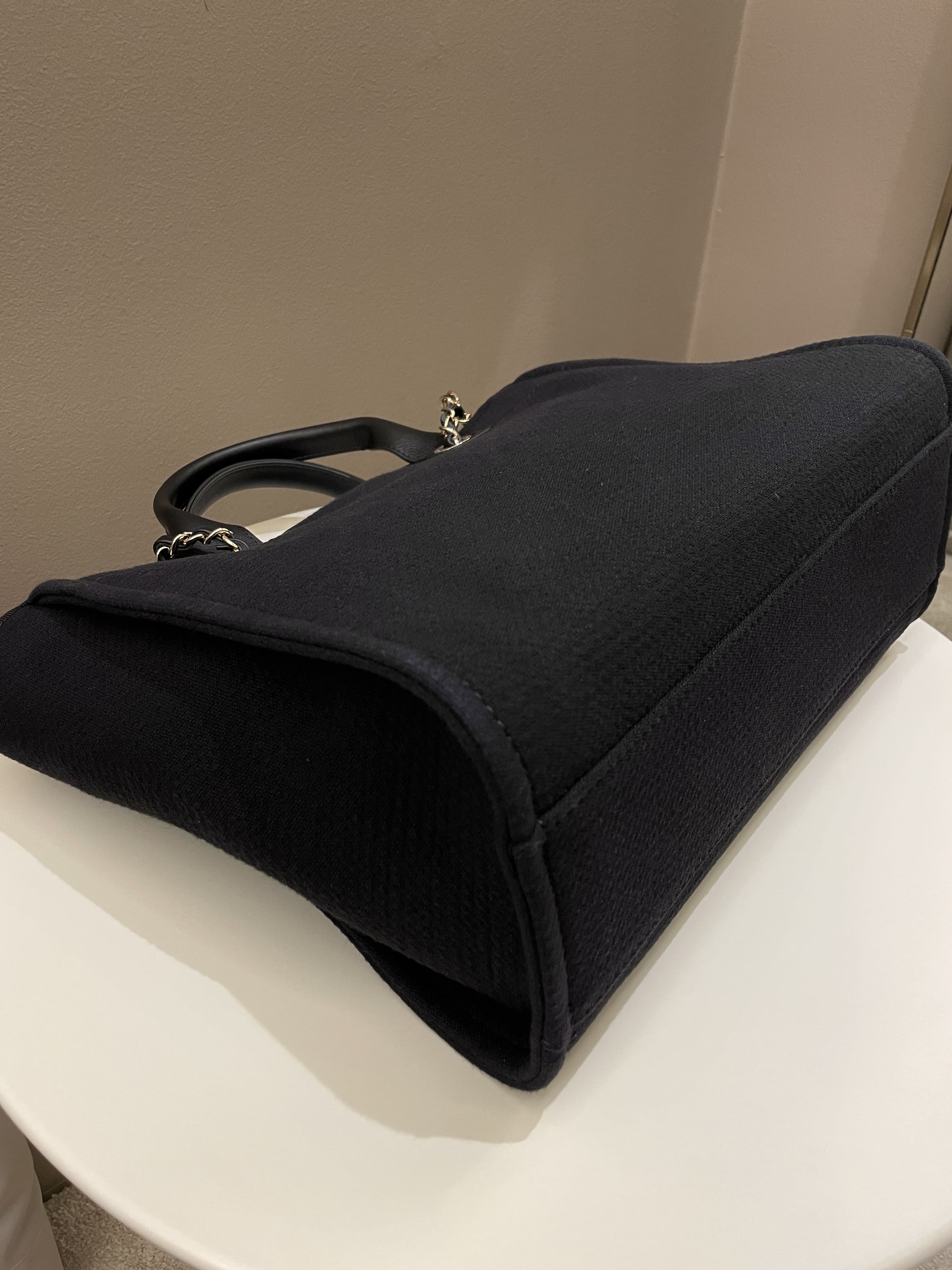 Chanel Deauville Shopper Tote Black