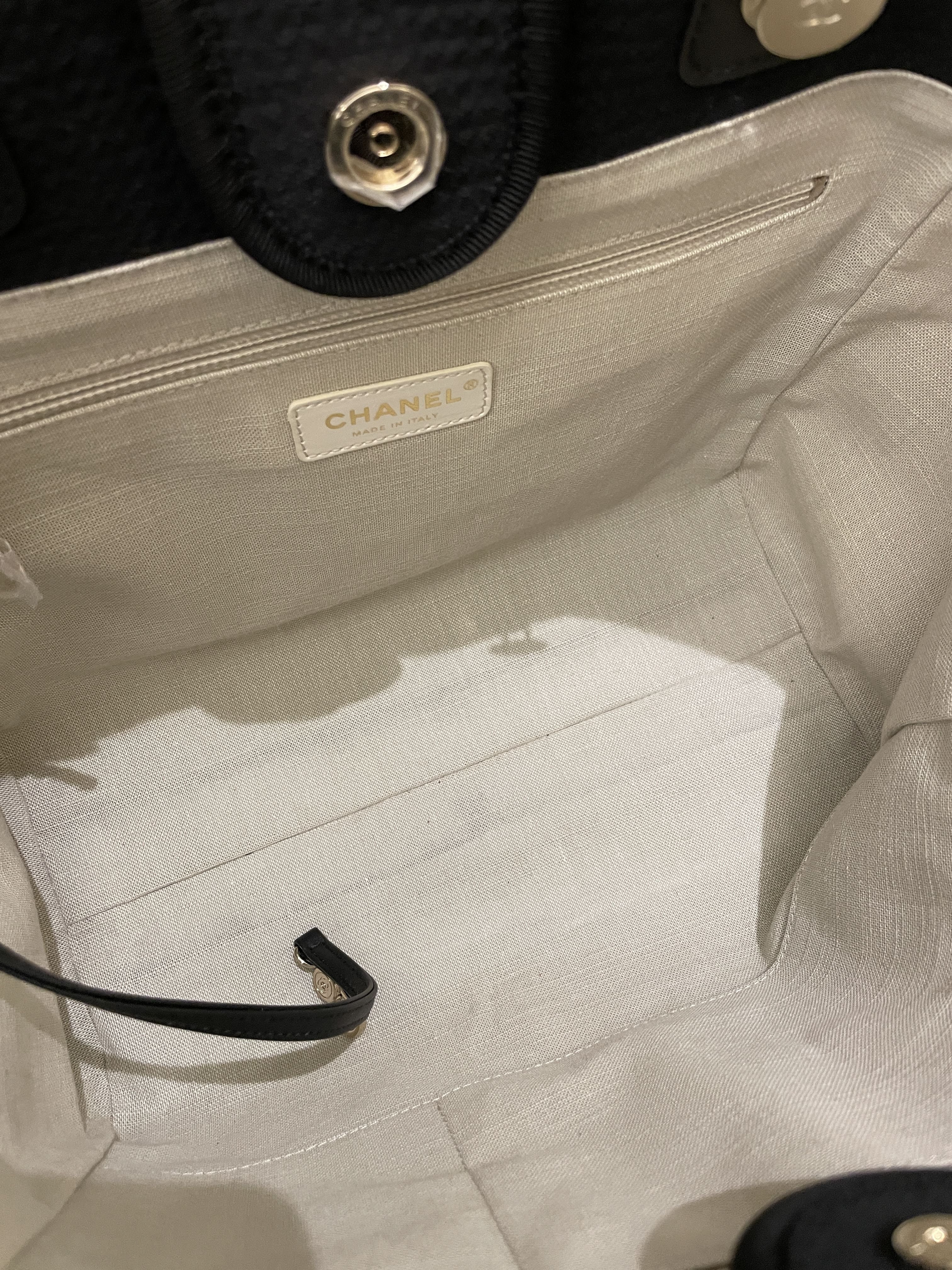 Chanel Deauville Shopper Tote Black