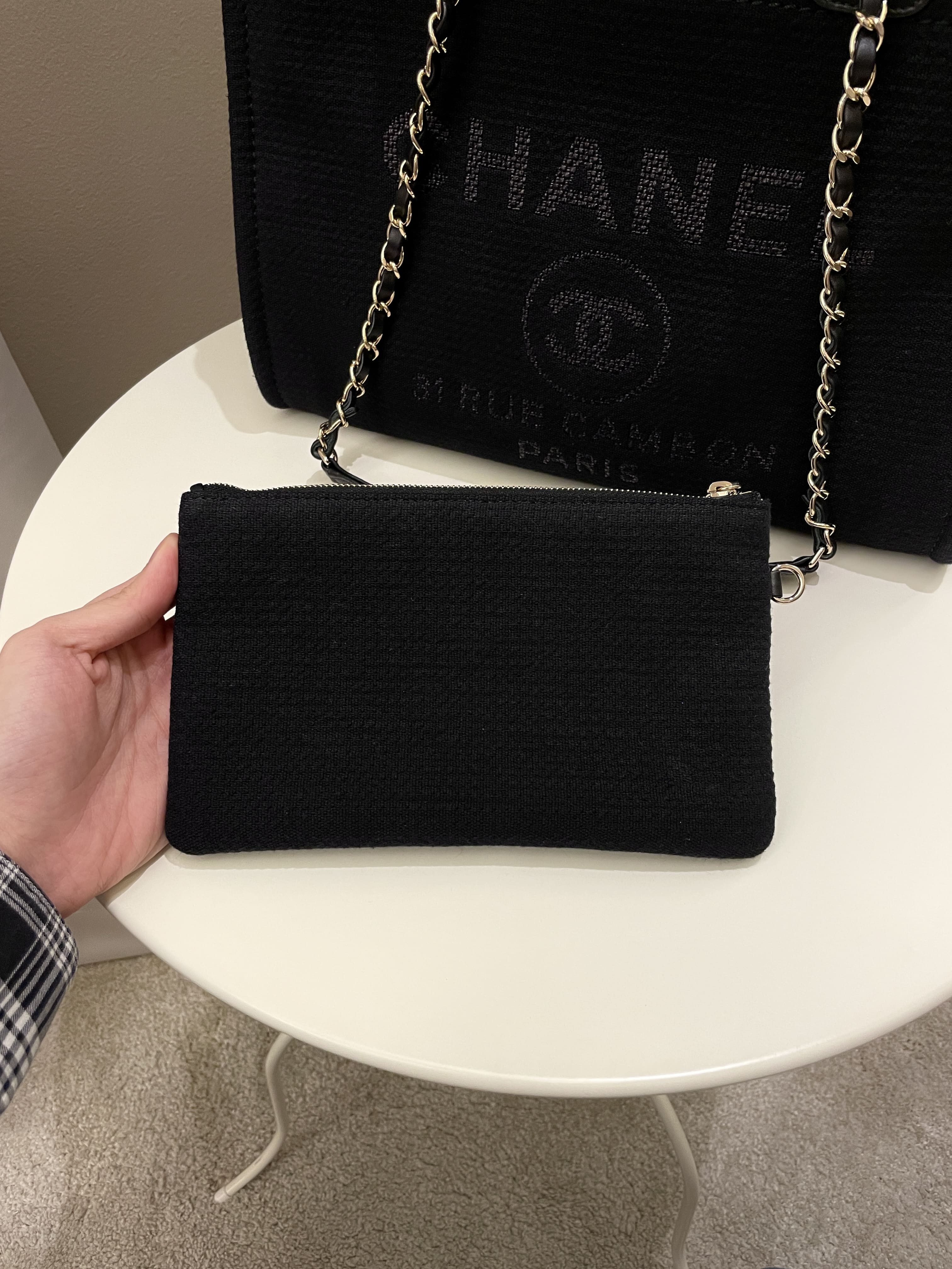Chanel Deauville Shopper Tote Black