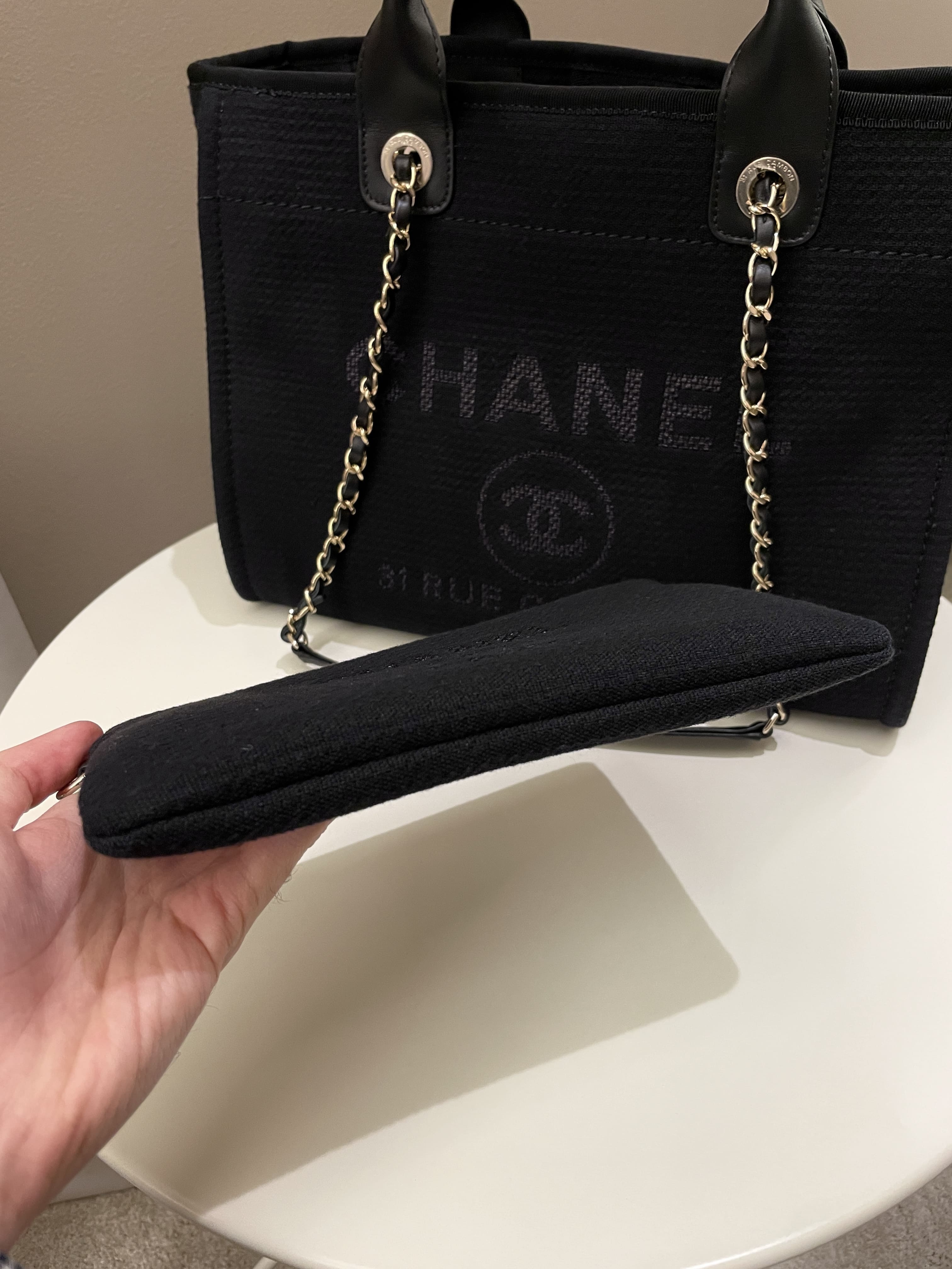 Chanel Deauville Shopper Tote Black