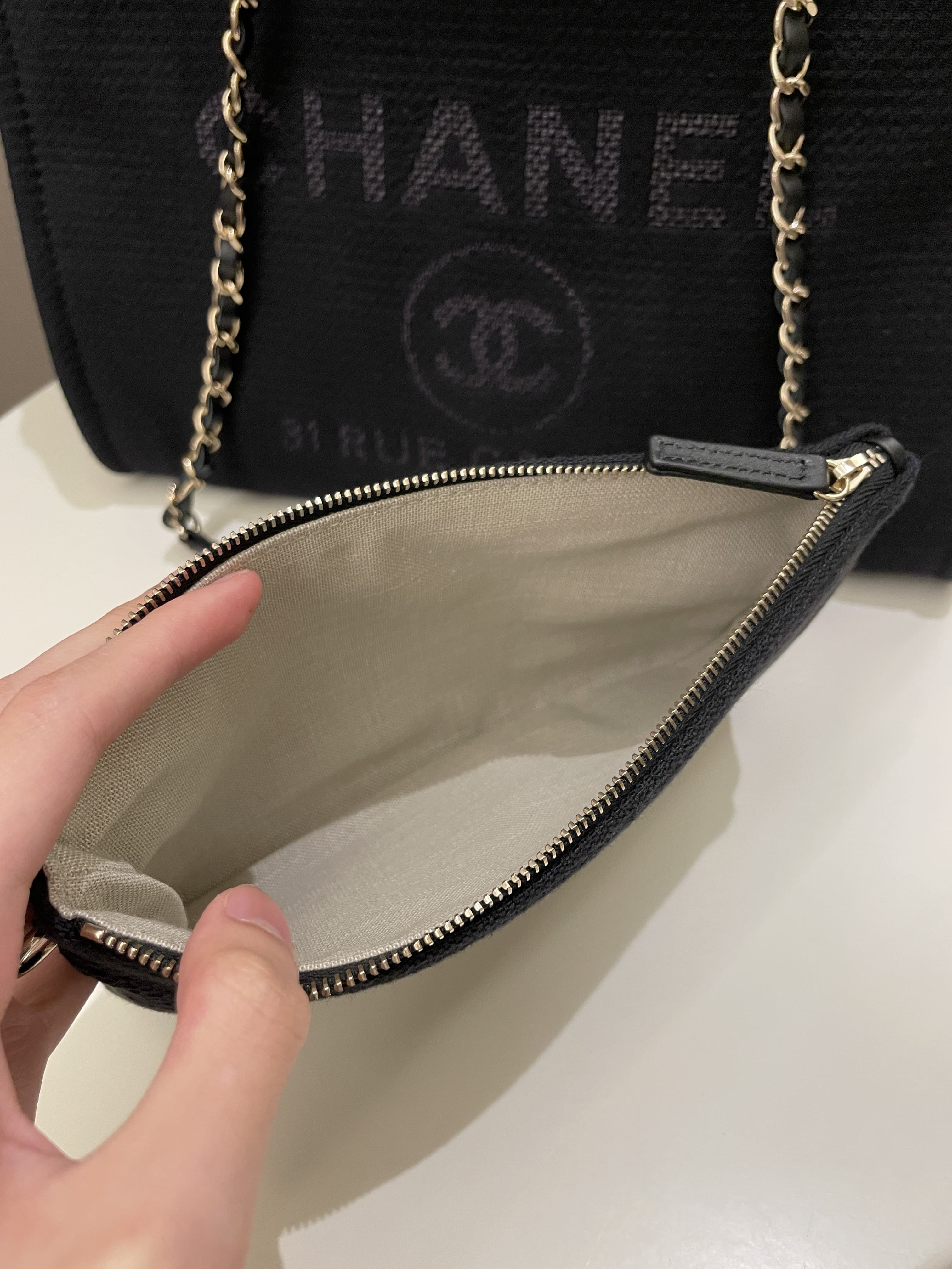 Chanel Deauville Shopper Tote Black
