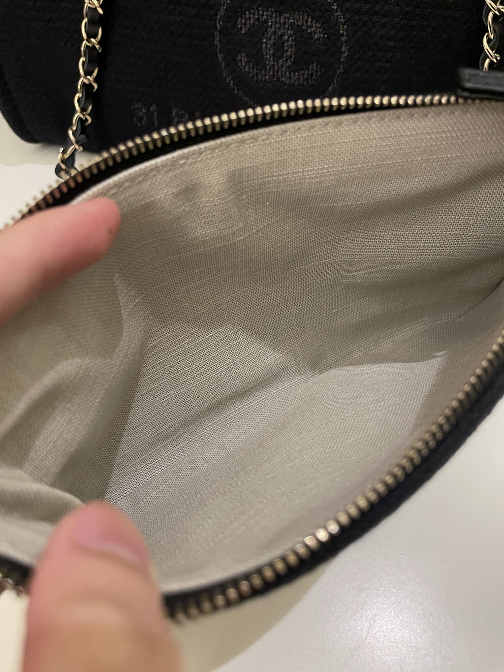 Chanel Deauville Shopper Tote Black