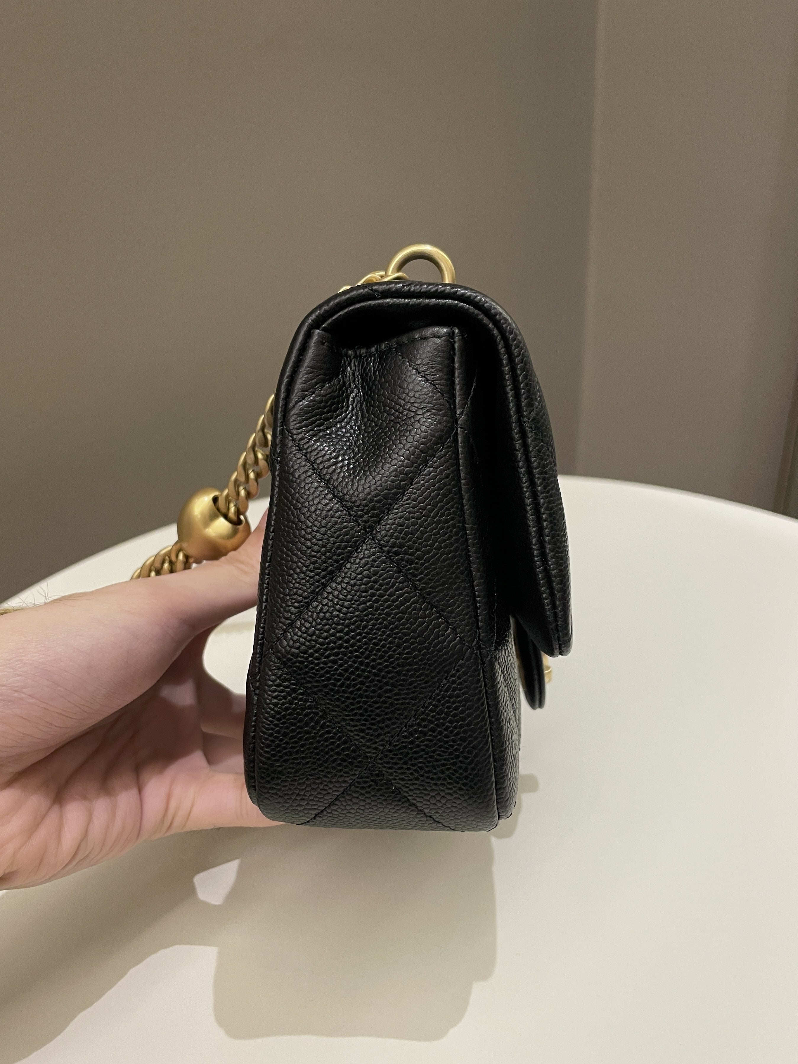 Chanel 23P Sweet Heart Flap Black Caviar