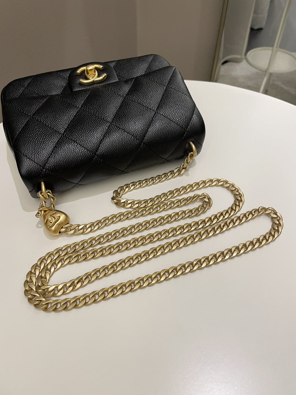 Chanel 23P Sweet Heart Flap Black Caviar