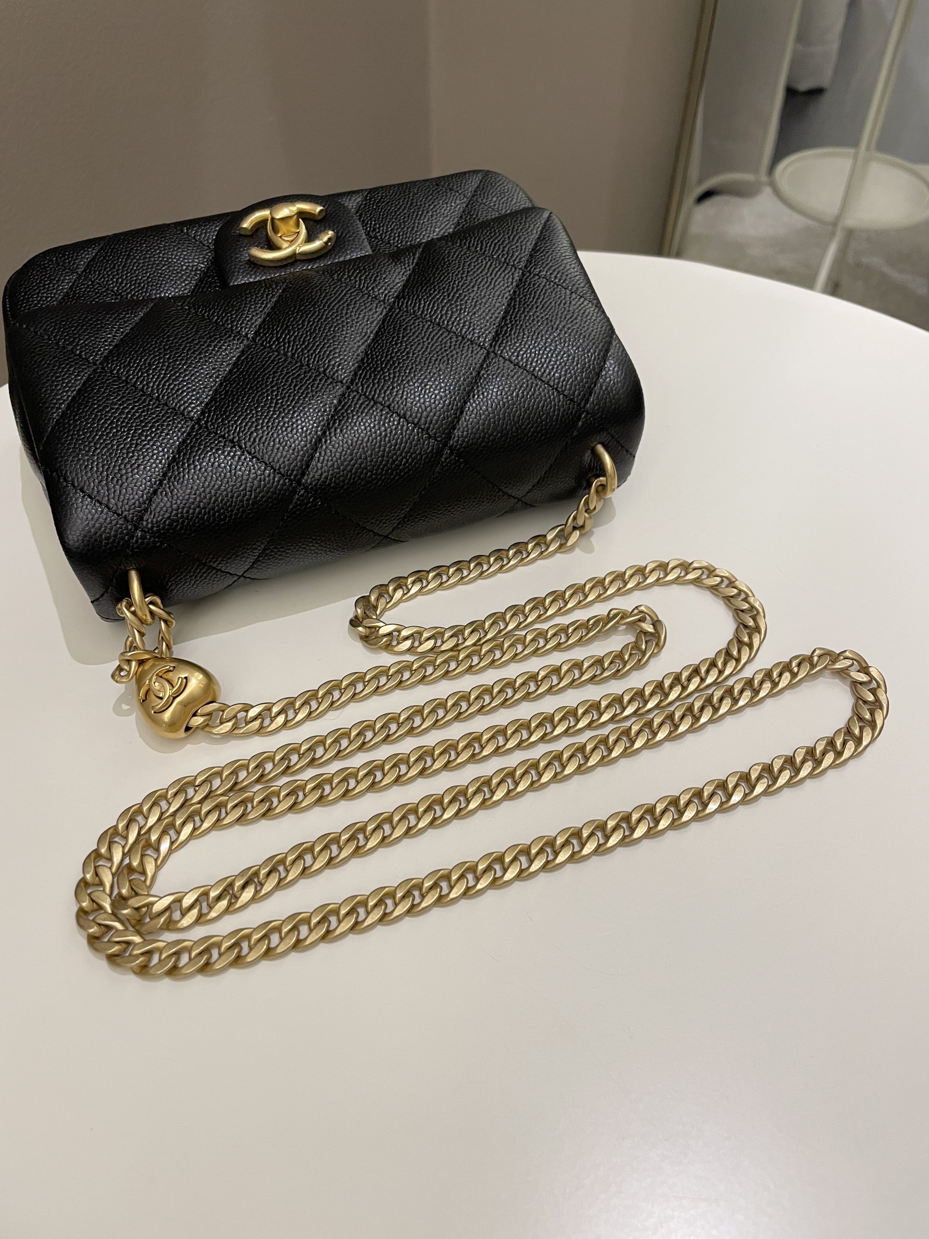 Chanel 23P Sweet Heart Flap Black Caviar