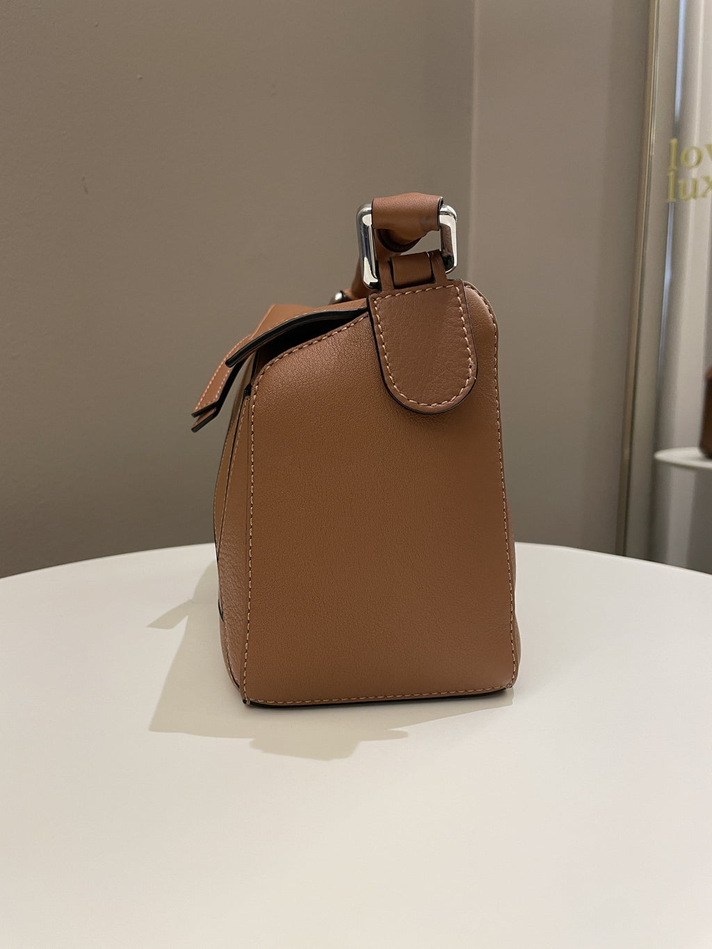Loewe Puzzle Bag Tan Brown Grainy Calfskin