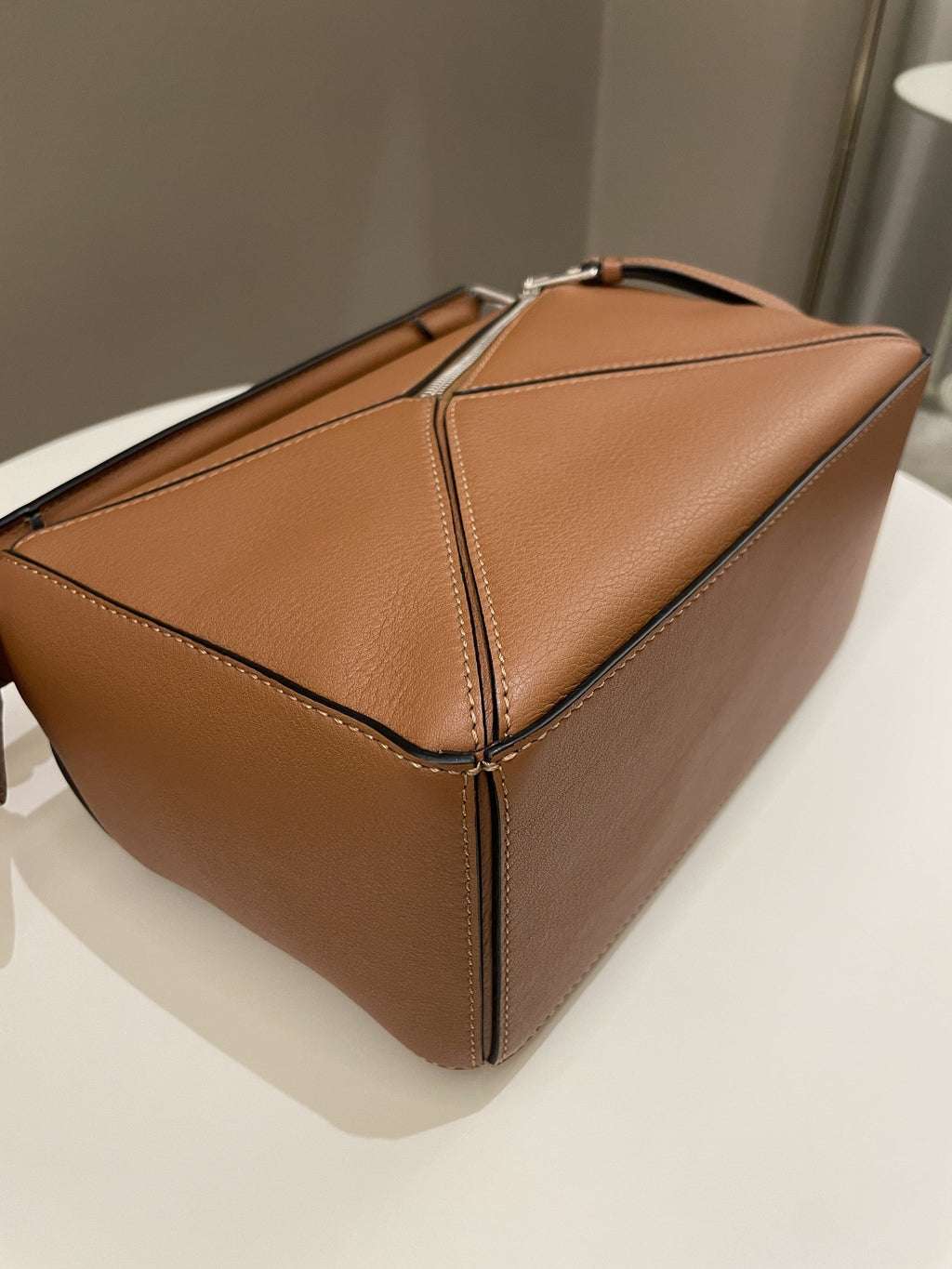 Loewe Puzzle Bag Tan Brown Grainy Calfskin