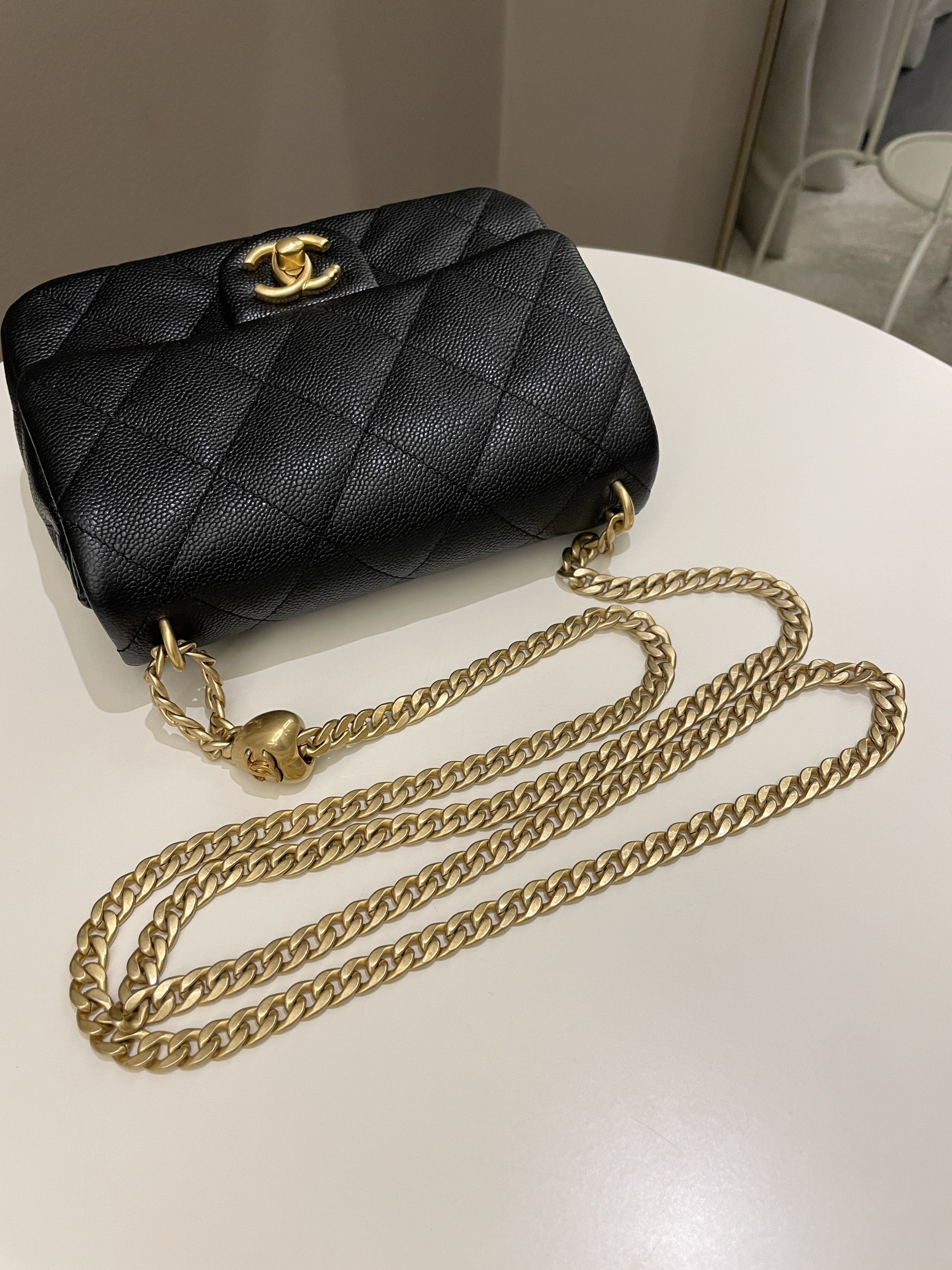 Chanel 23P Sweet Heart Flap Black Caviar