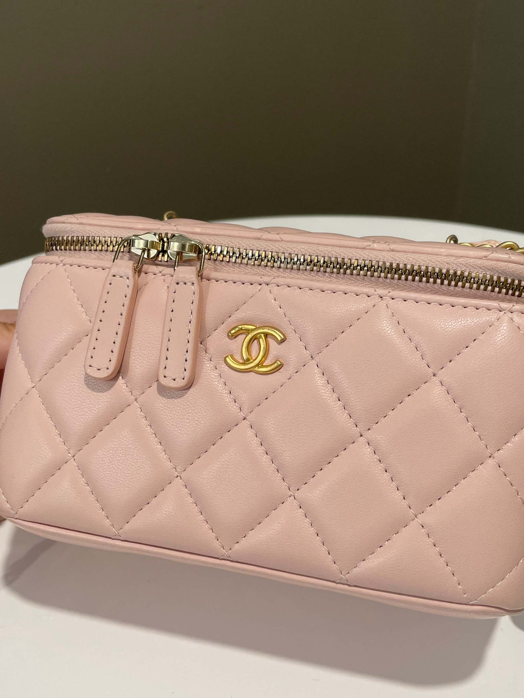 Chanel Pearl Crush Vanity Rectangular Pink Lambskin