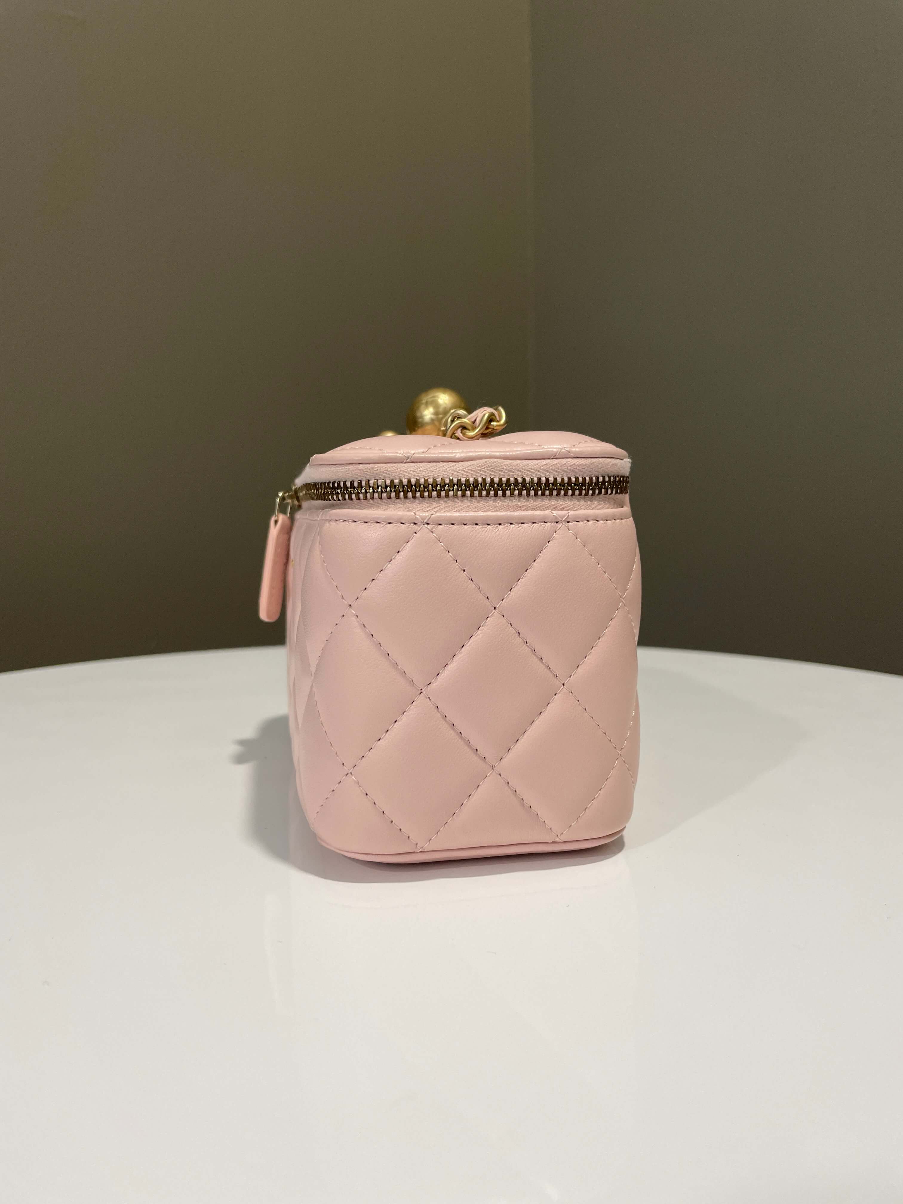 Chanel Pearl Crush Vanity Rectangular Pink Lambskin