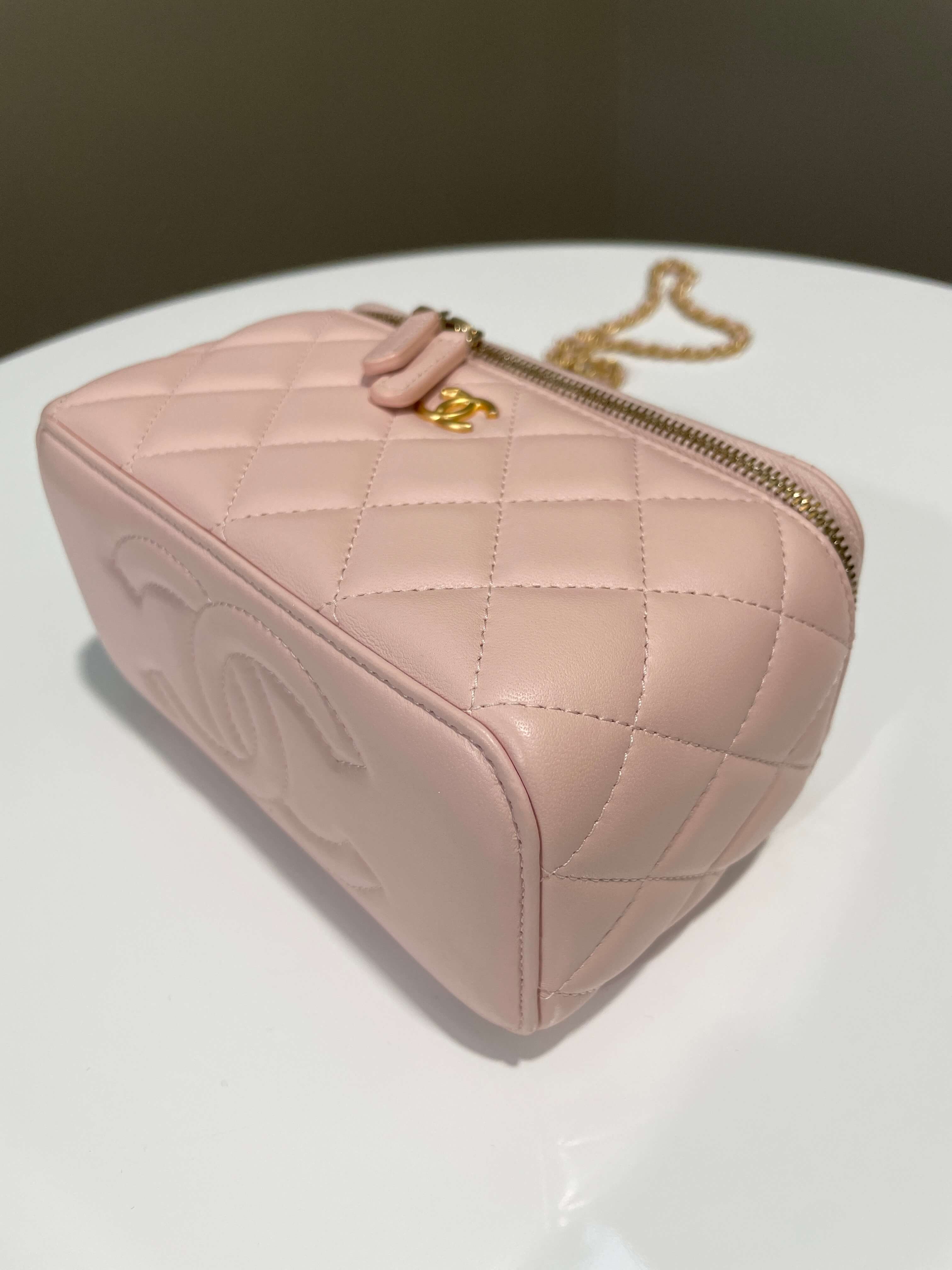 Chanel Pearl Crush Vanity Rectangular Pink Lambskin