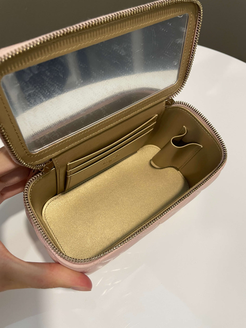 Chanel Pearl Crush Vanity Rectangular Pink Lambskin