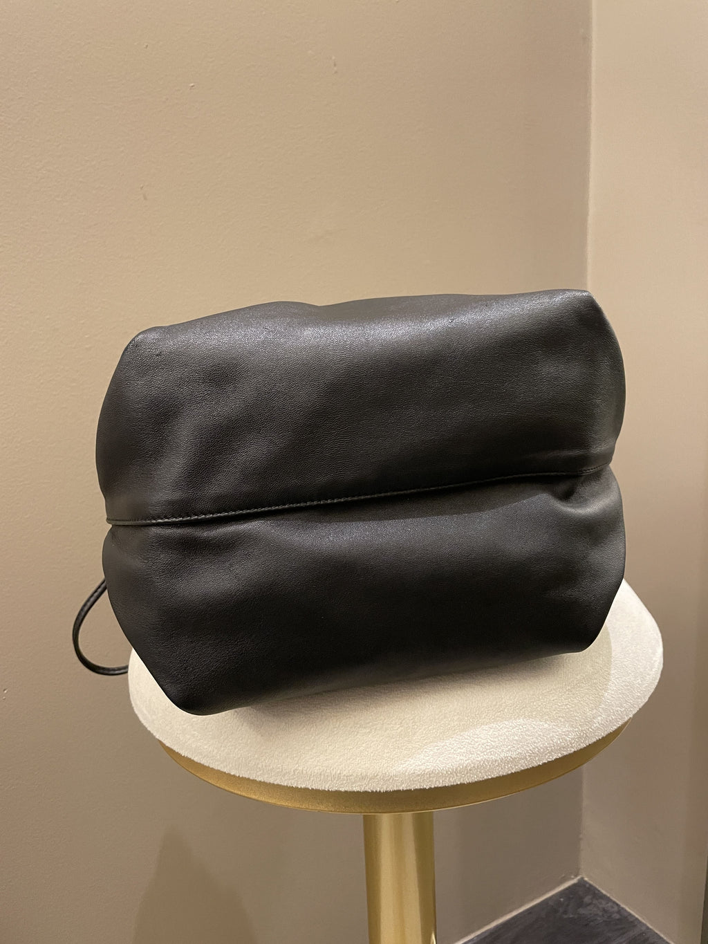 Saint Laurent Drawstring Teddy Bag Black Lambskin