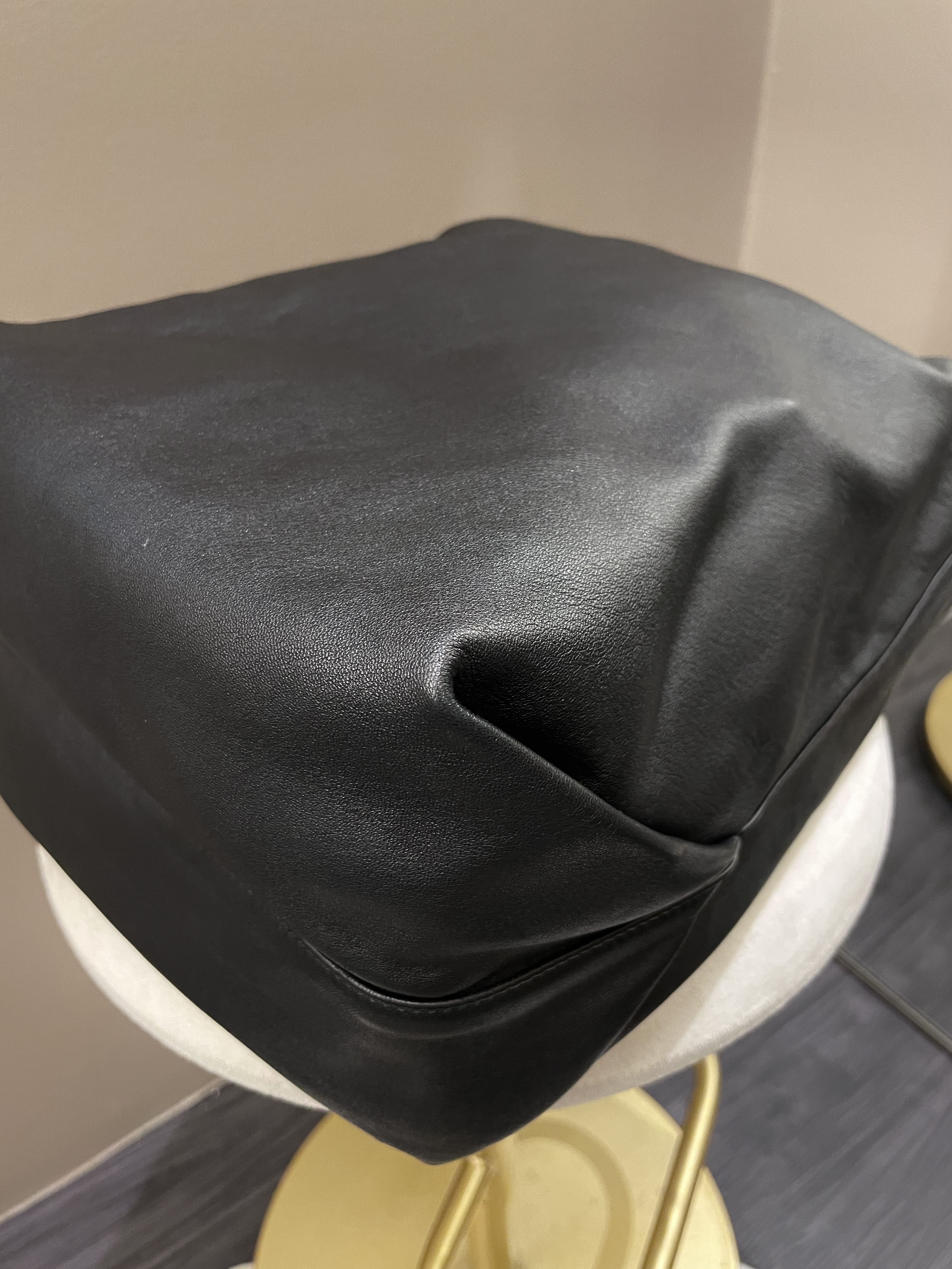 Saint Laurent Drawstring Teddy Bag Black Lambskin