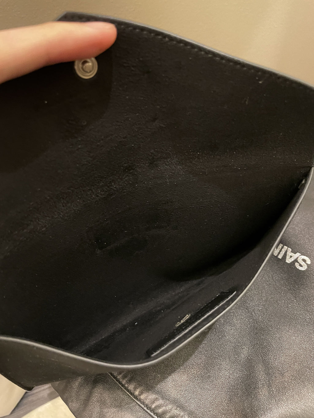 Saint Laurent Drawstring Teddy Bag Black Lambskin