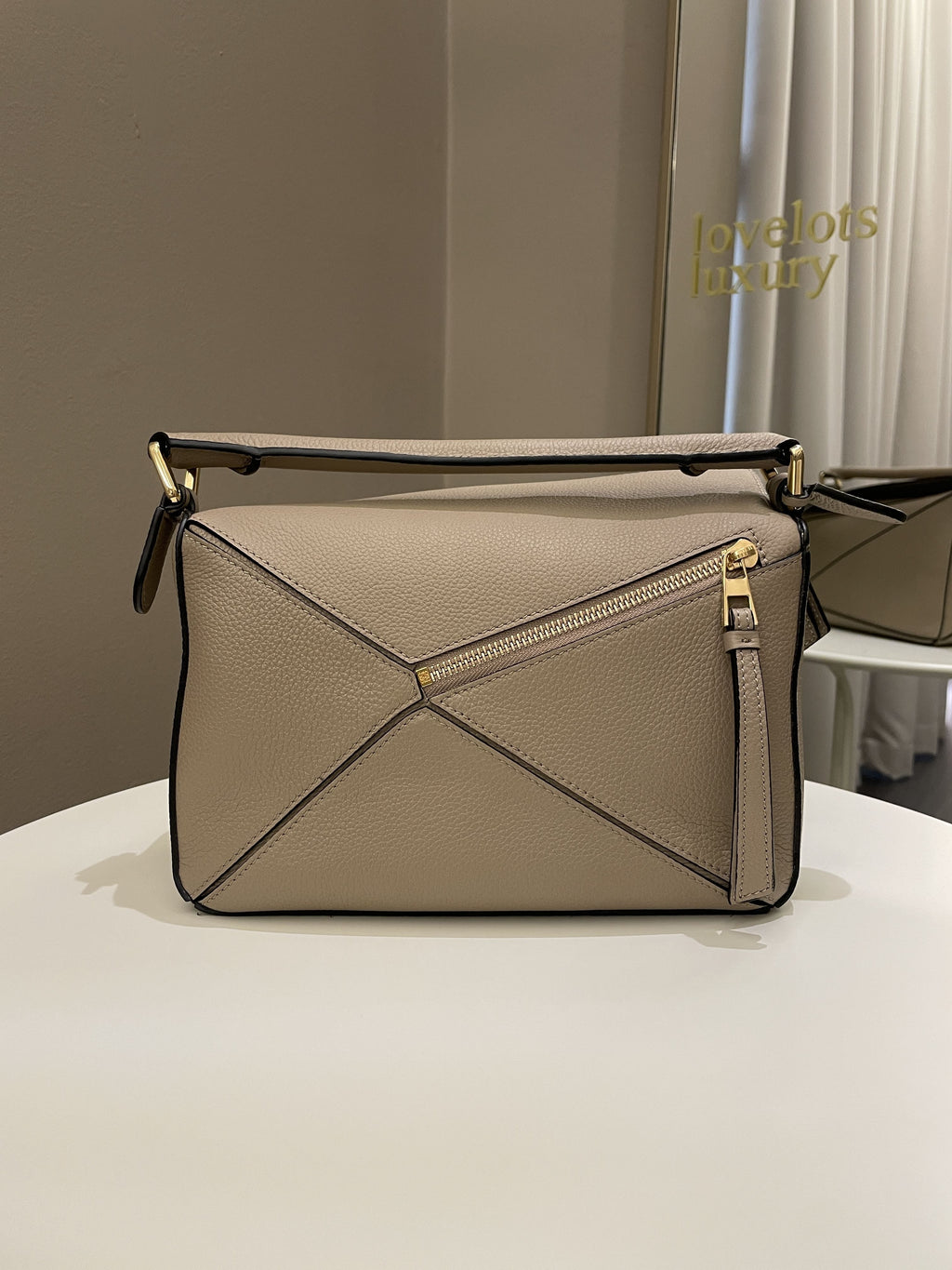 Loewe Puzzle Bag Taupe Beige Grainy Calfskin